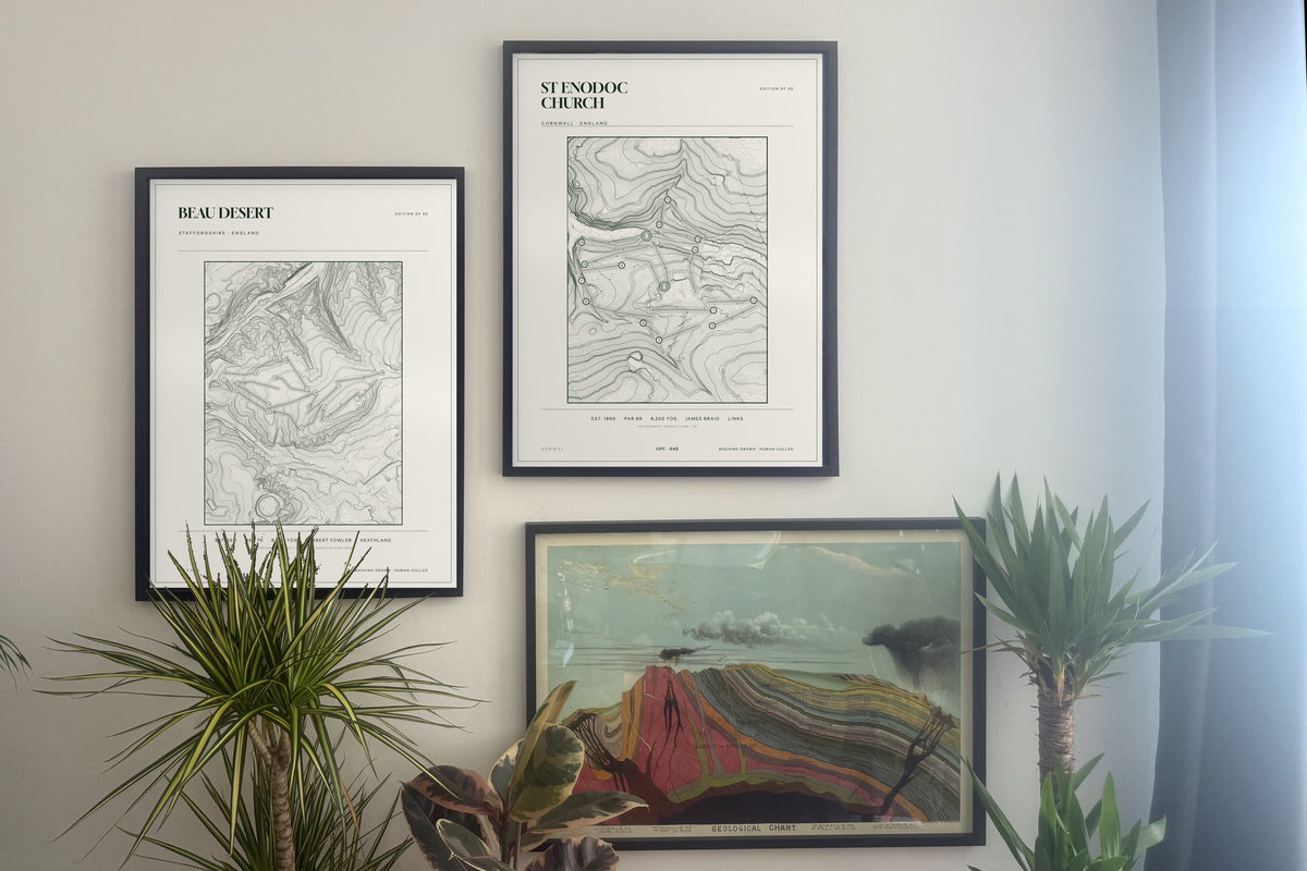 Beau Desert, Staffordshire and  prints, framed, gallery wall