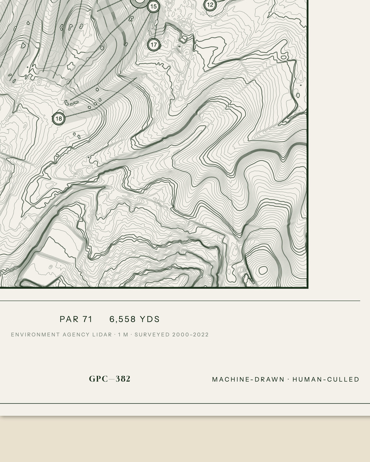 Bletchingley, Surrey print, data strip and edition mark