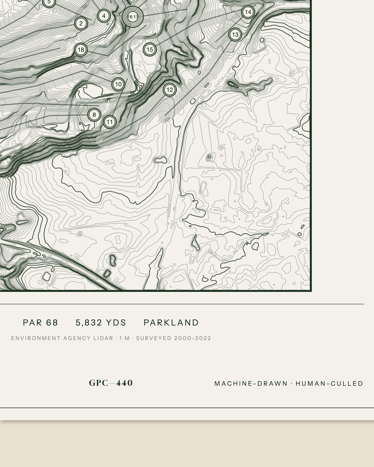 Brookdale, Lancashire print, data strip and edition mark
