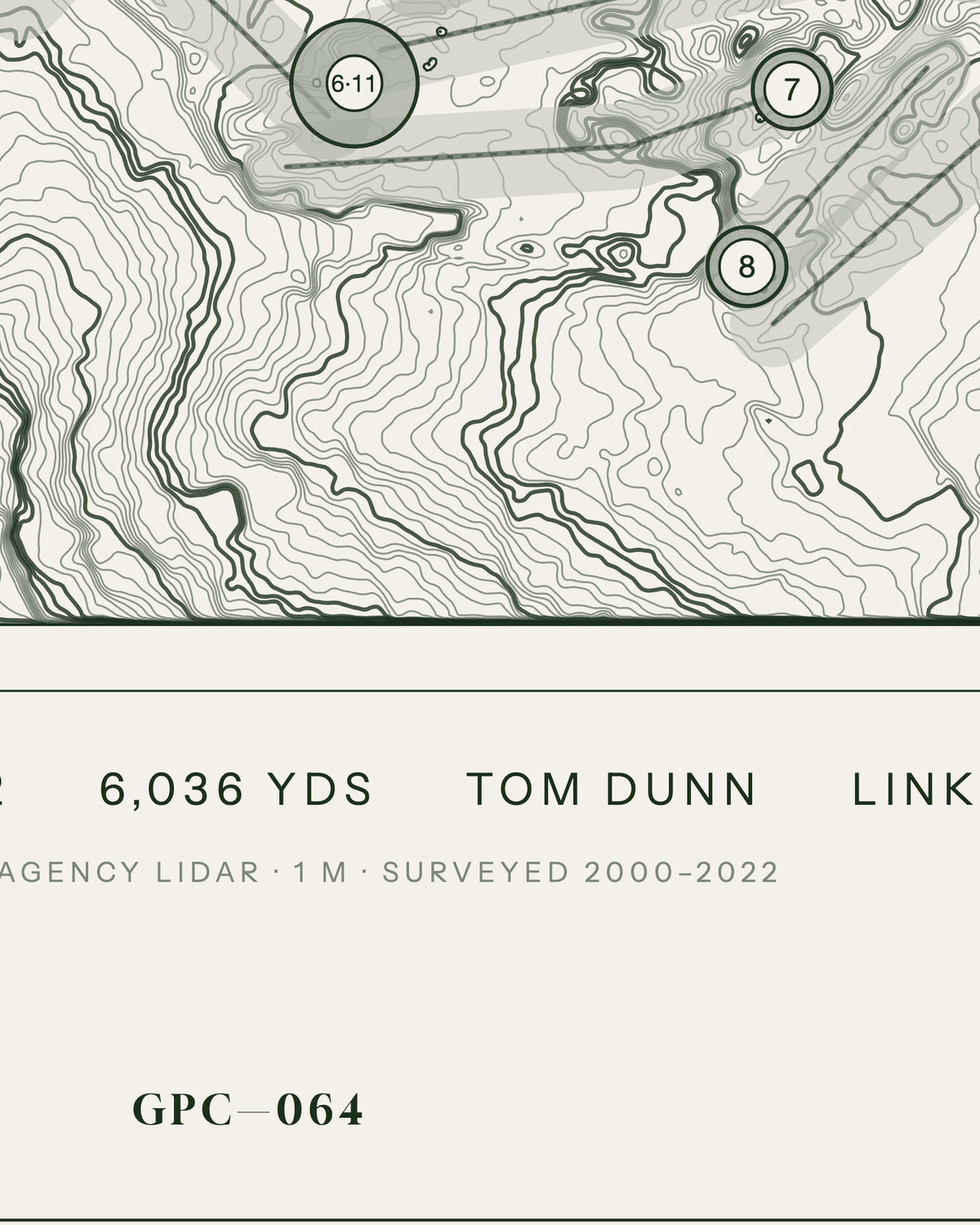 Bude & North Cornwall, Cornwall print, contour detail