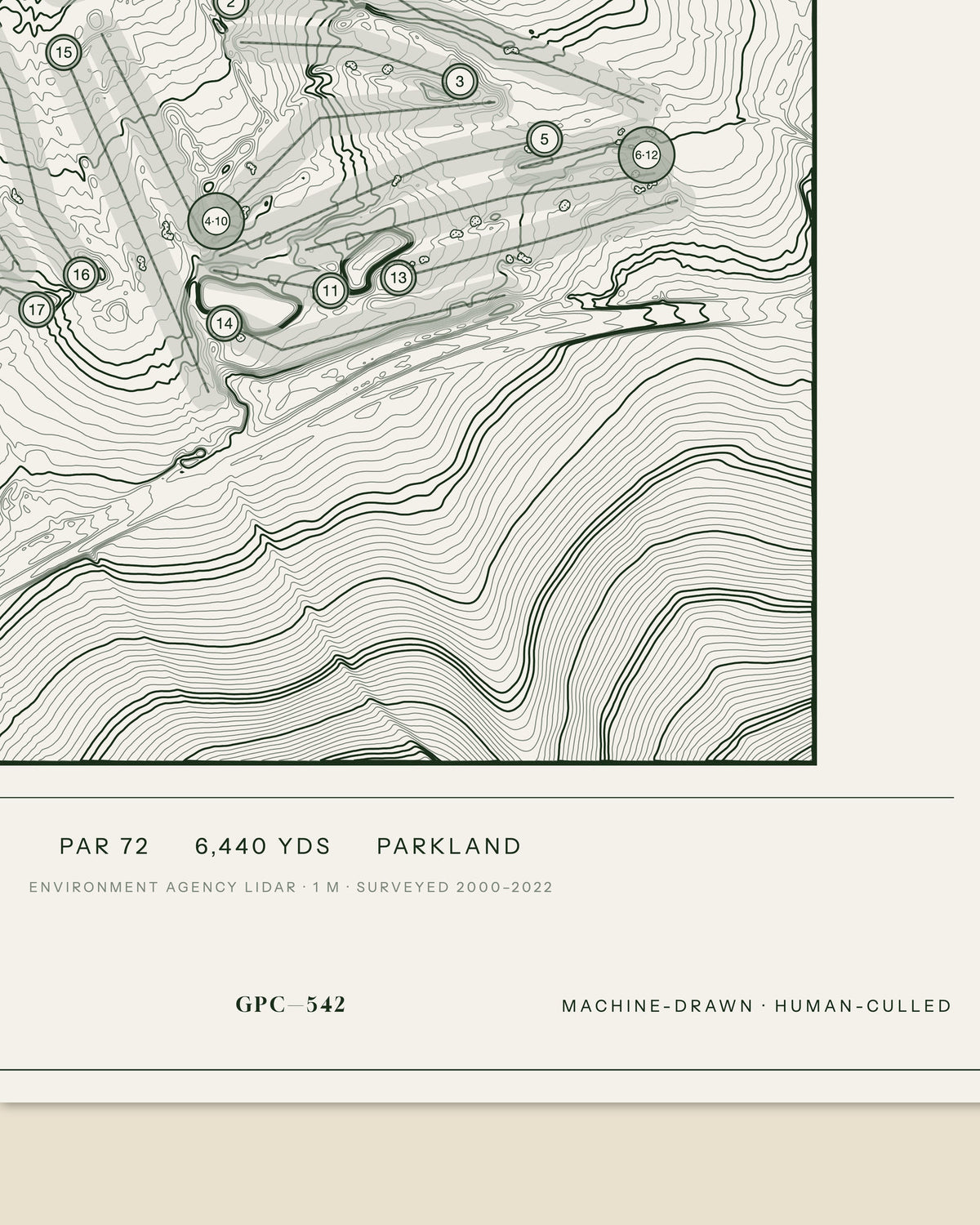 Clandon Regis, Surrey print, data strip and edition mark