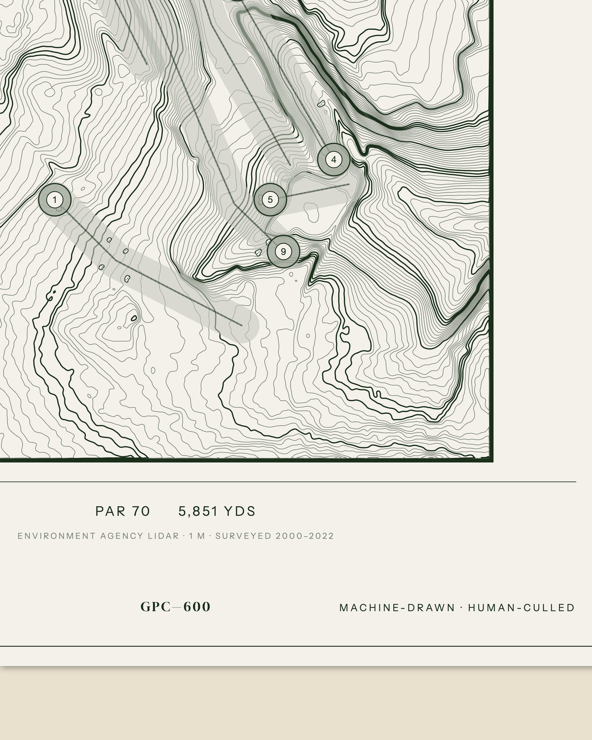 Crow Nest Park, Yorkshire print, data strip and edition mark