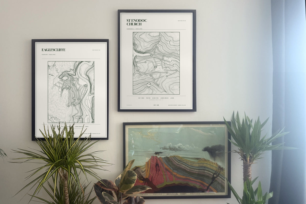Eaglescliffe, Durham and  prints, framed, gallery wall