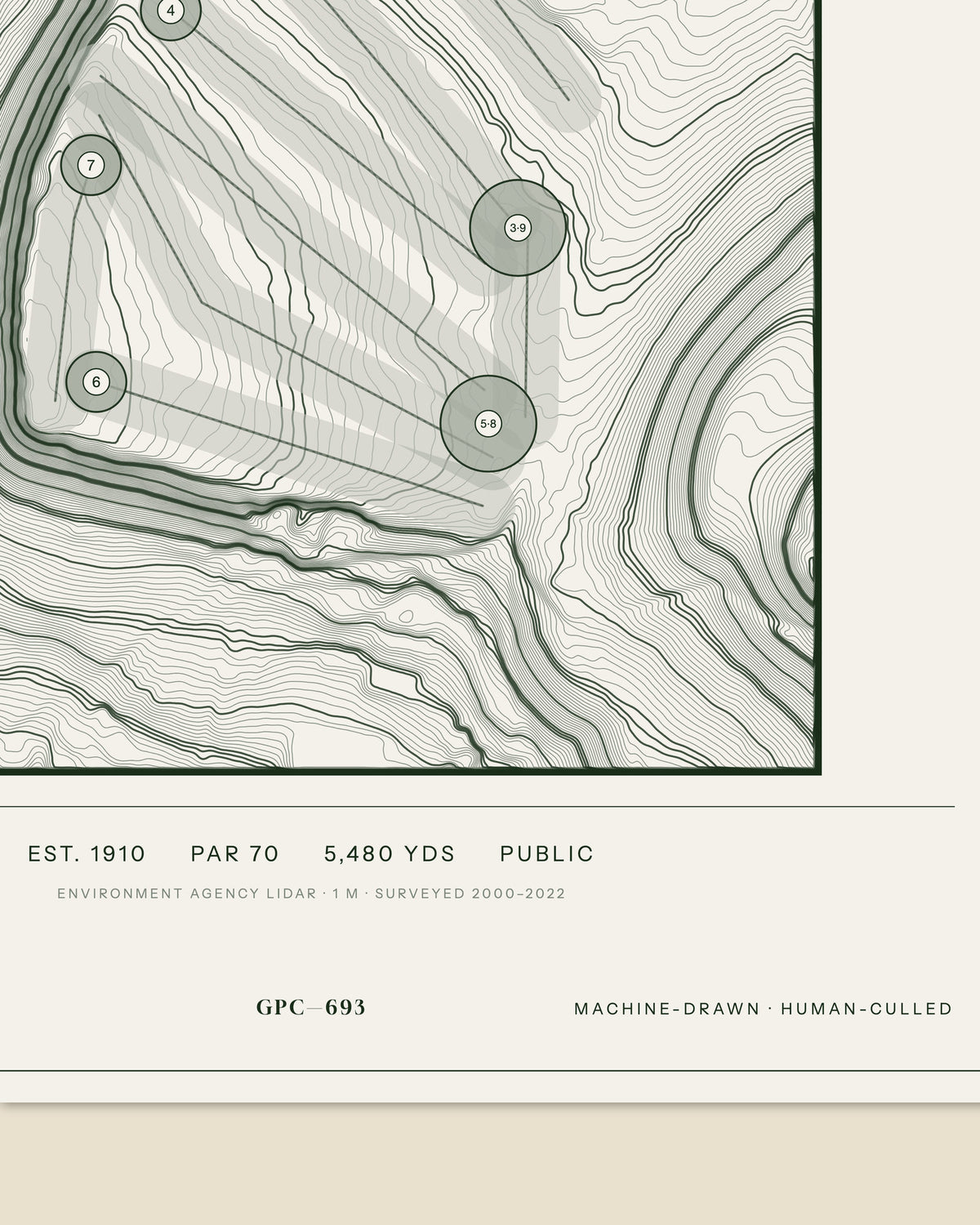 Elland, Yorkshire print, data strip and edition mark