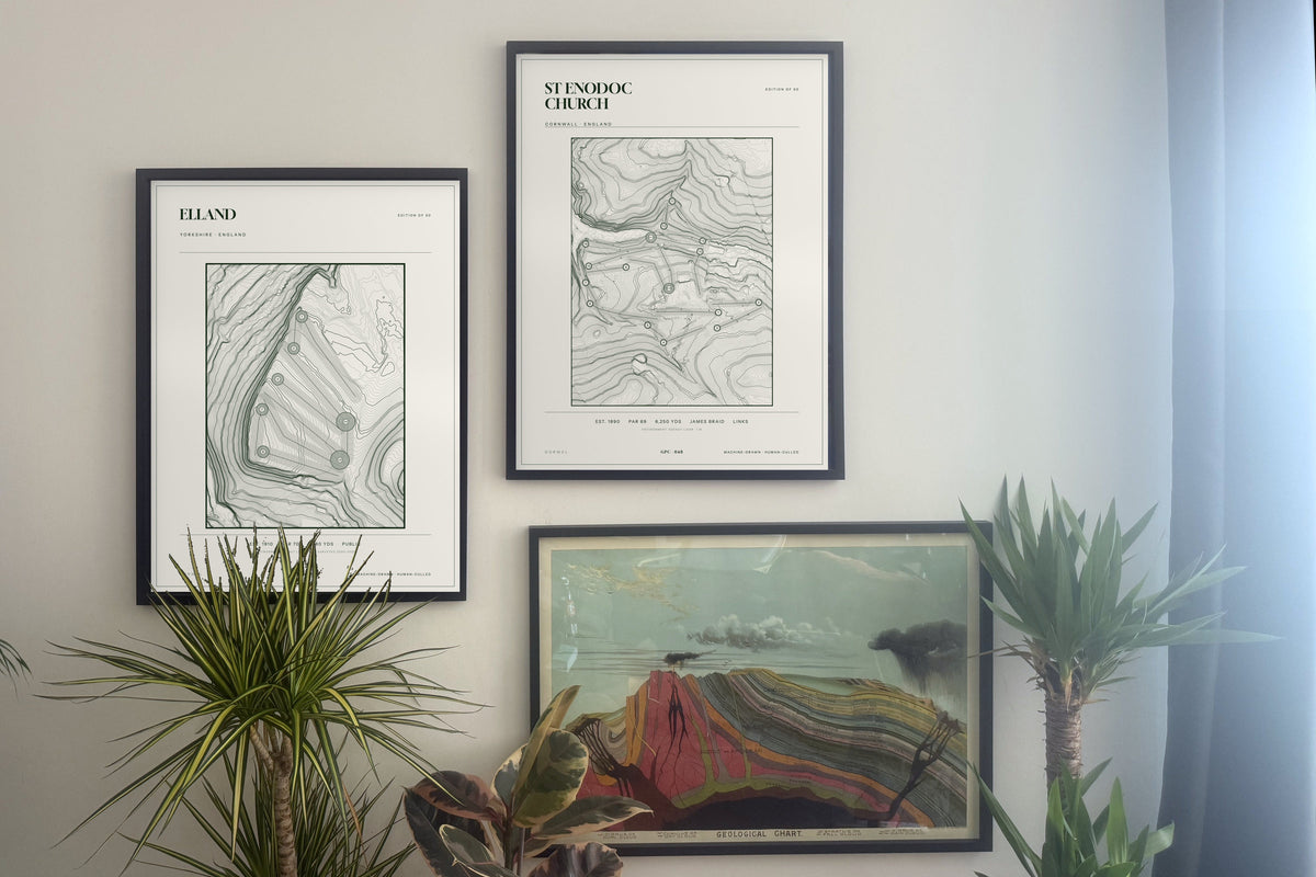 Elland, Yorkshire and  prints, framed, gallery wall