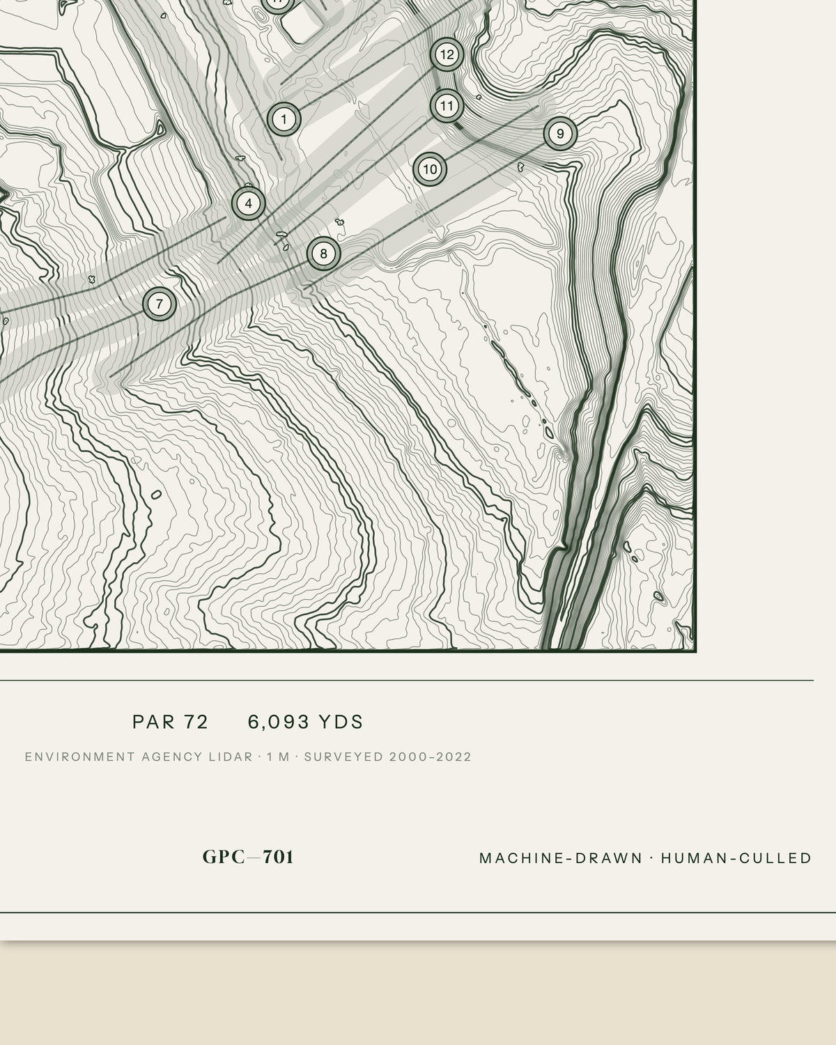 Enfield, Middlesex print, data strip and edition mark