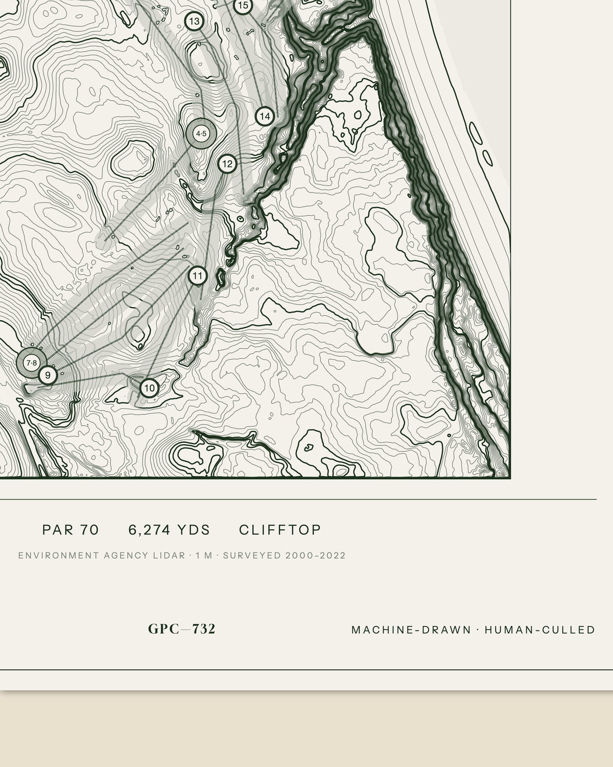 Filey, Yorkshire print, data strip and edition mark