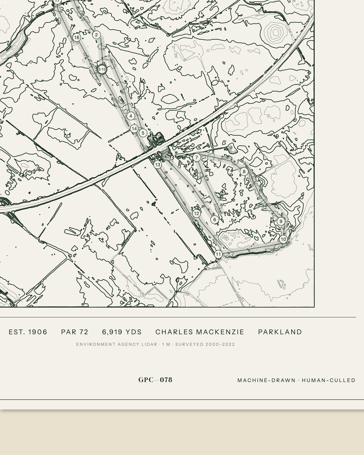 Fulford, Yorkshire print, data strip and edition mark
