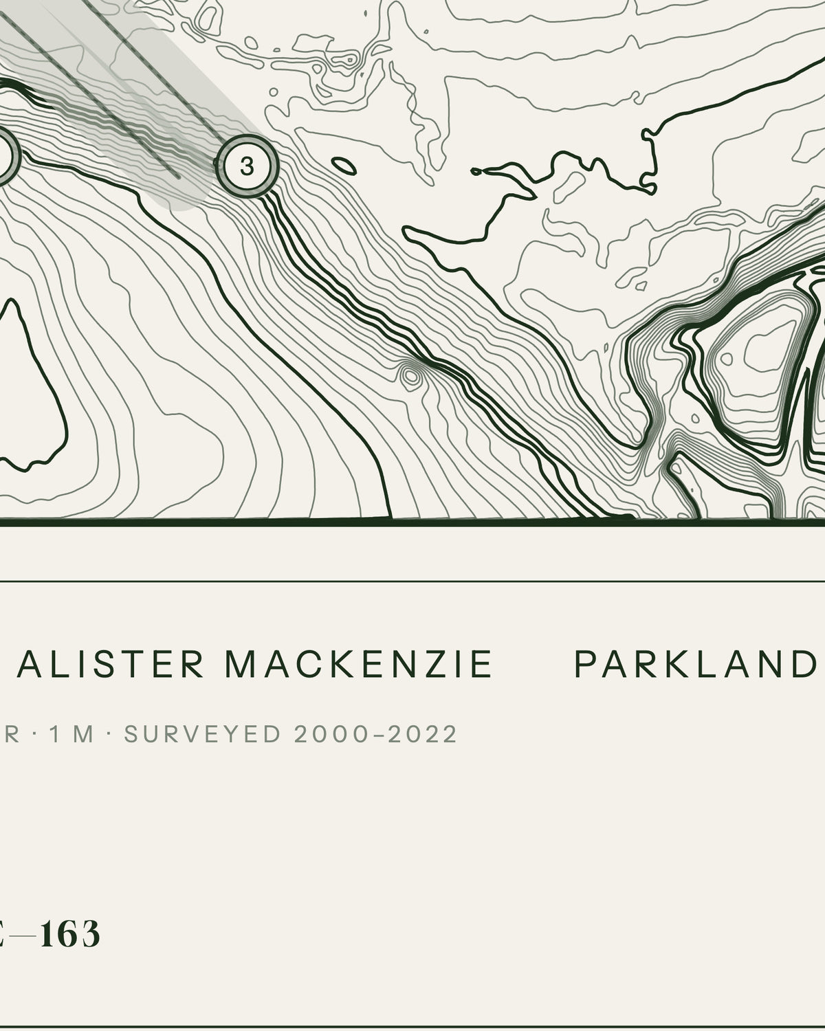 Garforth, Yorkshire print, contour detail