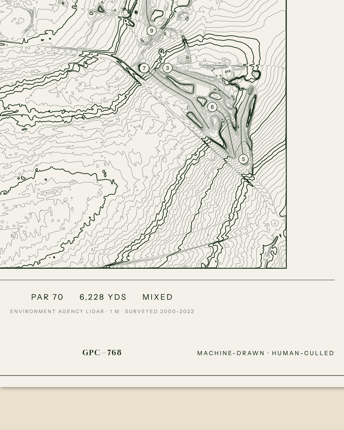 Garon Park Golf Complex, Essex print, data strip and edition mark