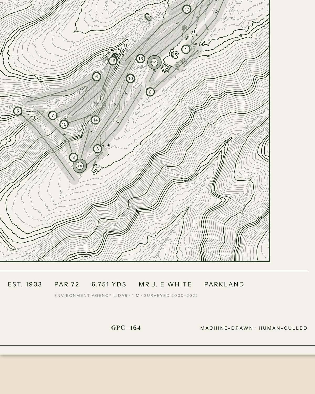 Glen Gorse, Leicestershire print, data strip and edition mark