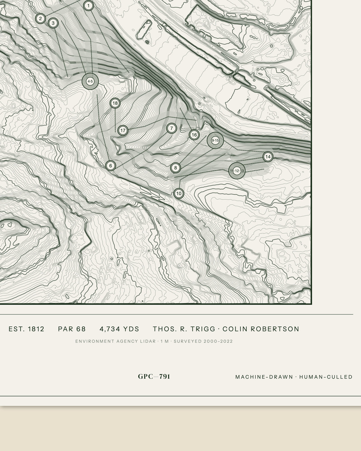 Gotts Park, Yorkshire print, data strip and edition mark