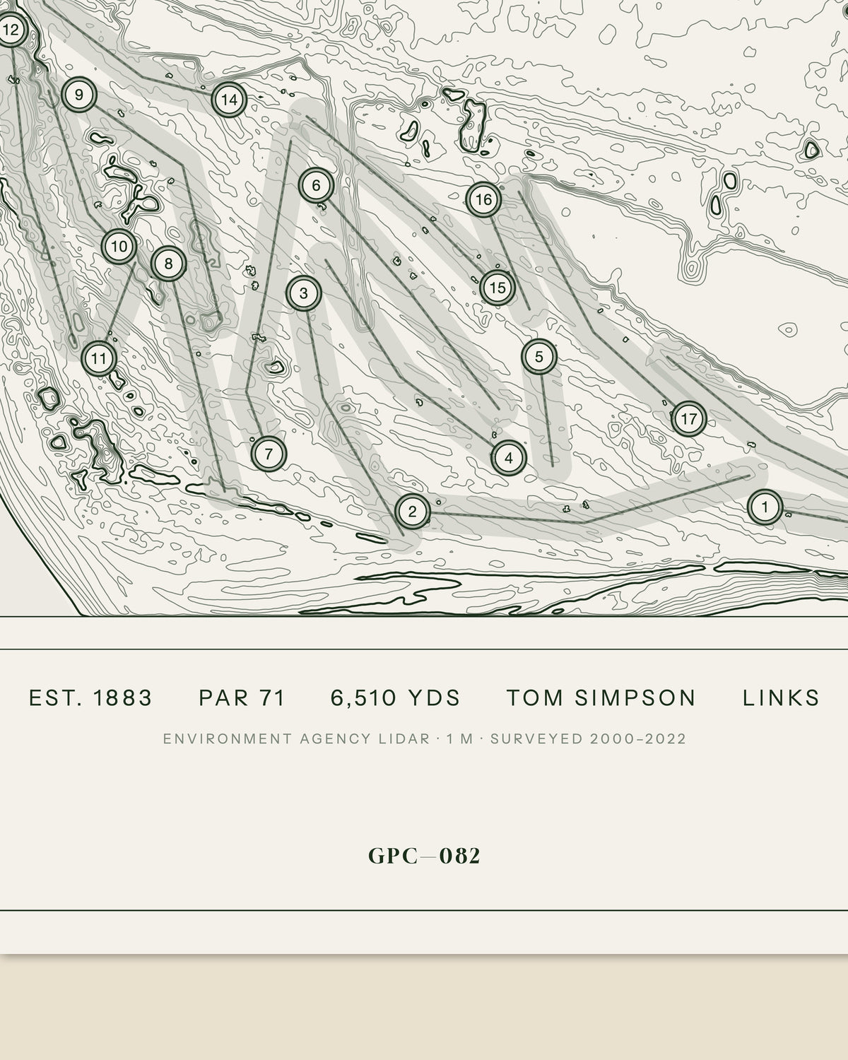 Hayling, Hampshire print, data strip and edition mark