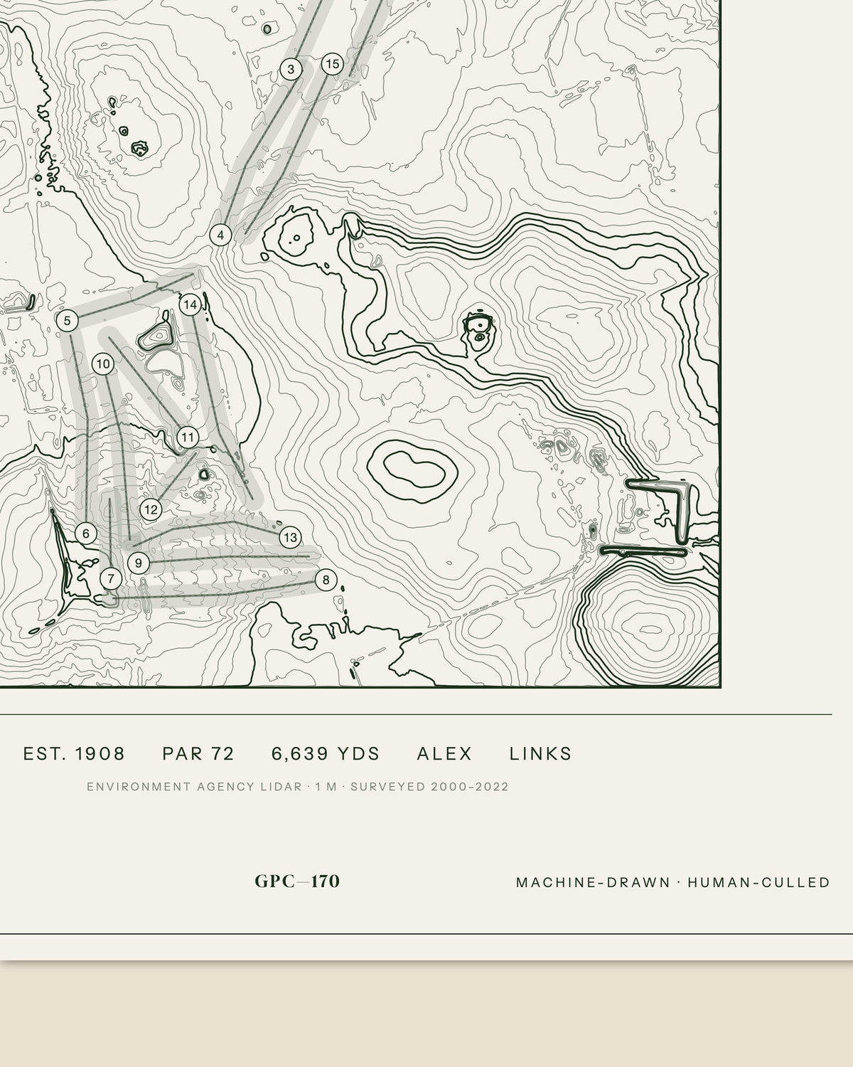 Hornsea, Yorkshire print, data strip and edition mark