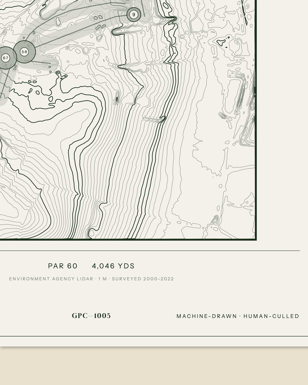 Lea Marston, Warwickshire print, data strip and edition mark