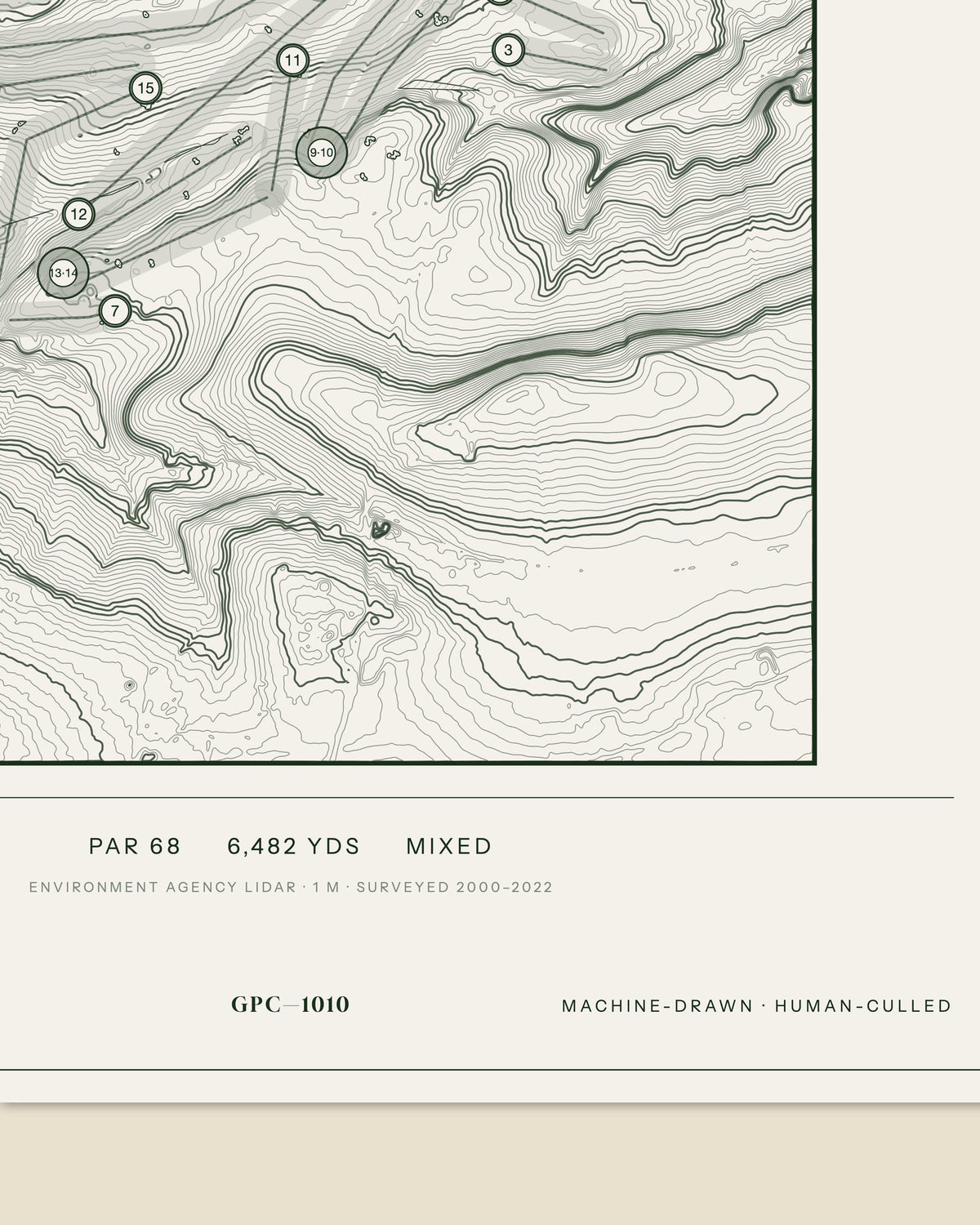 Leeds, Yorkshire print, data strip and edition mark