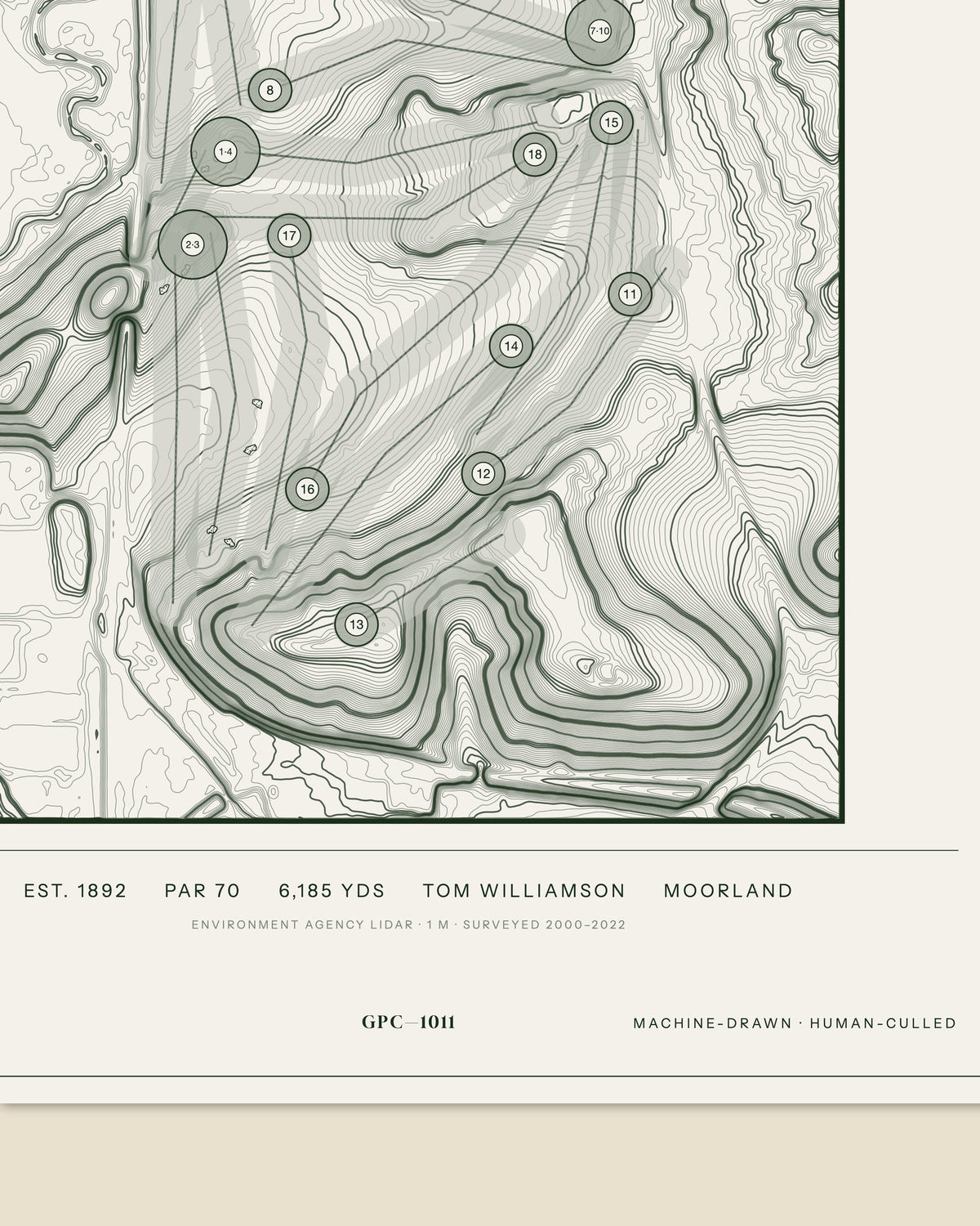Leek, Staffordshire print, data strip and edition mark