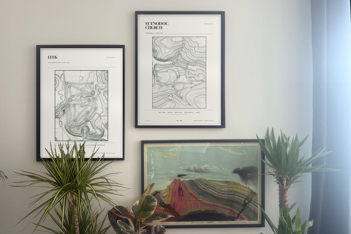 Leek, Staffordshire and  prints, framed, gallery wall