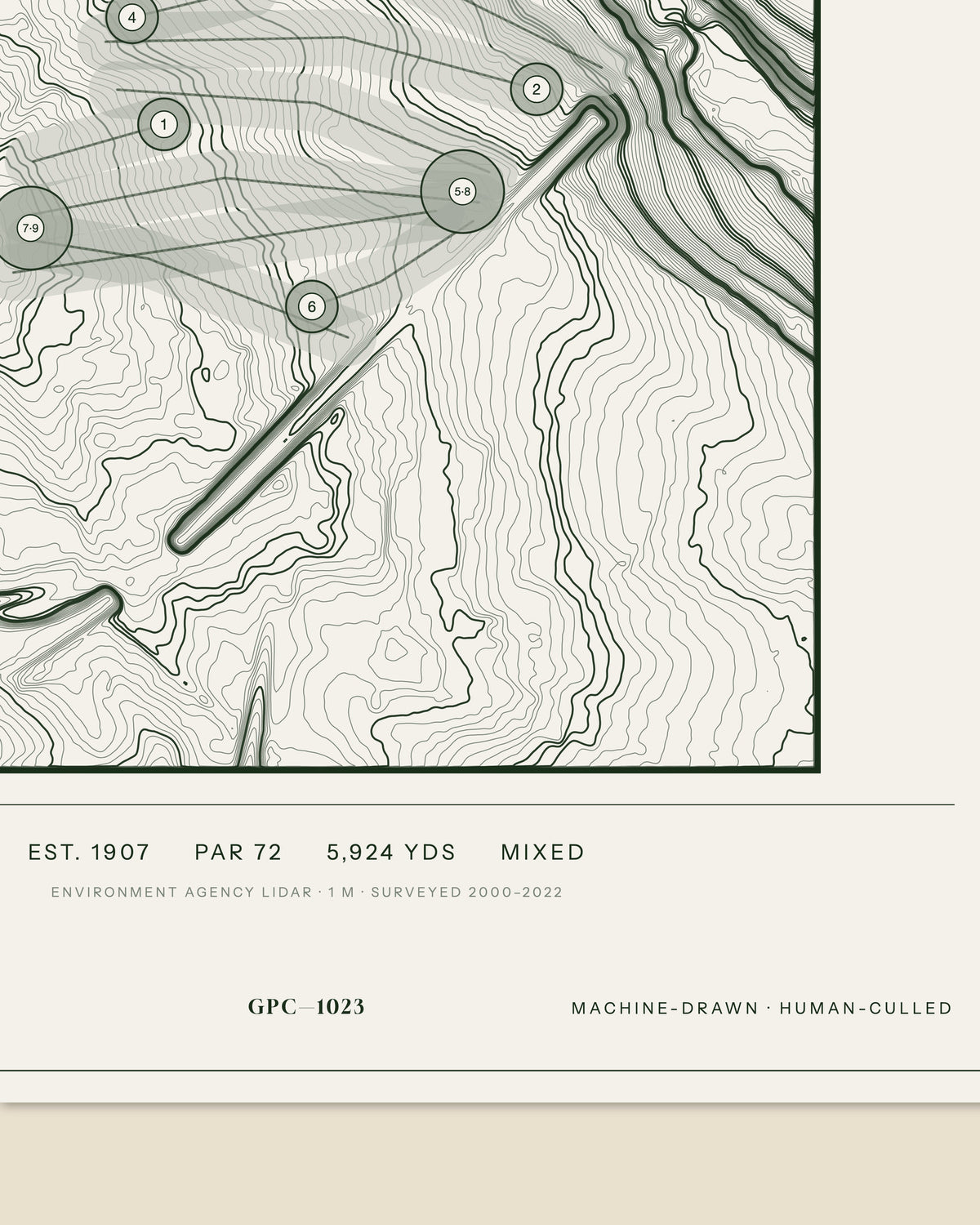 Lightcliffe, Yorkshire print, data strip and edition mark