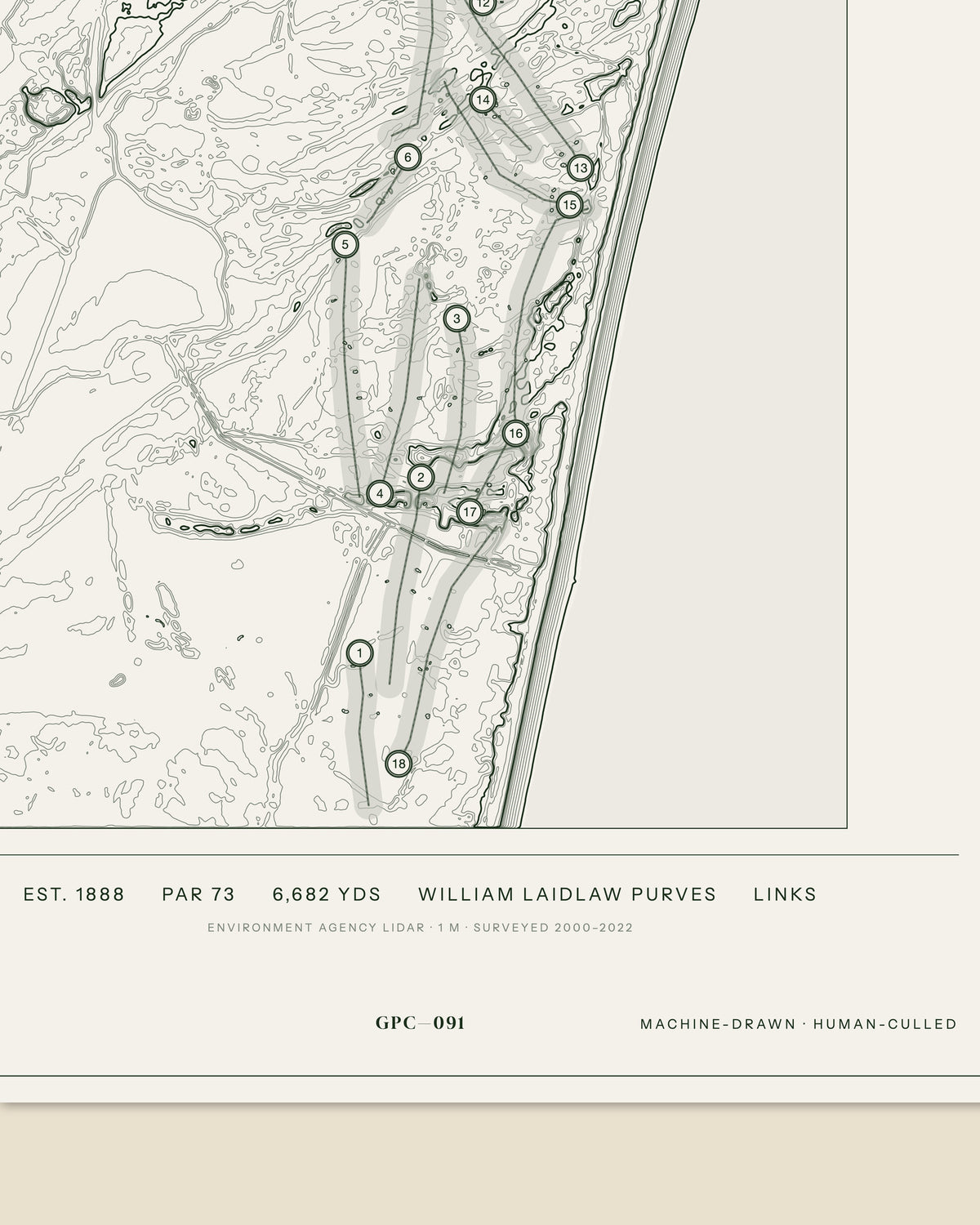 Littlestone, Kent print, data strip and edition mark