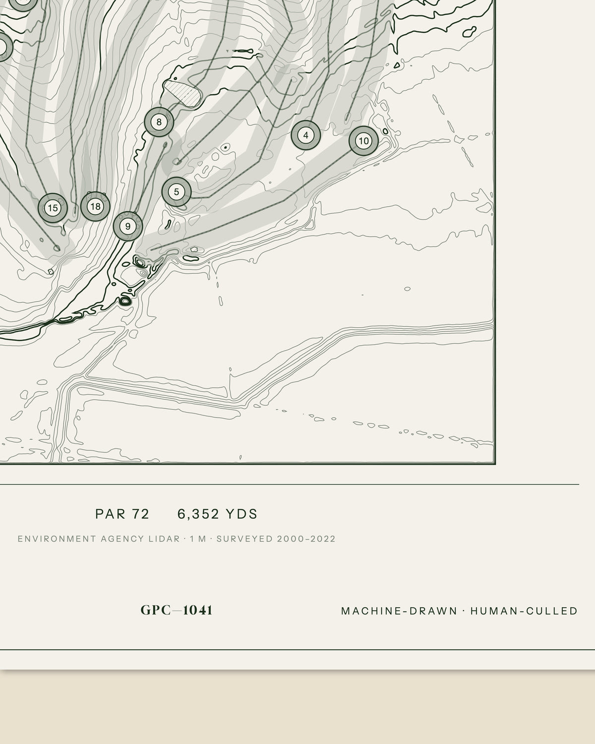 Long Sutton, Somerset print, data strip and edition mark