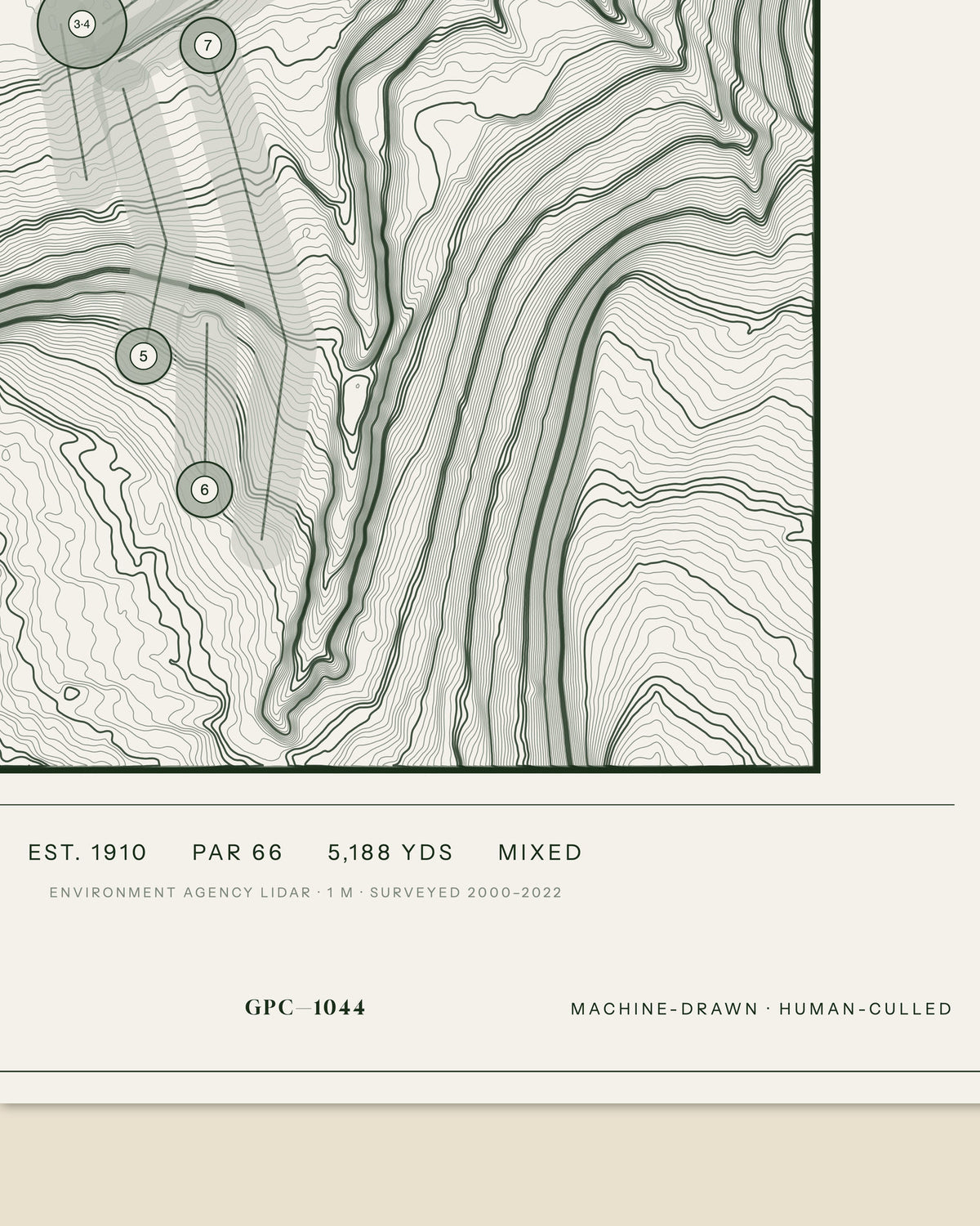 Longley Park, Yorkshire print, data strip and edition mark