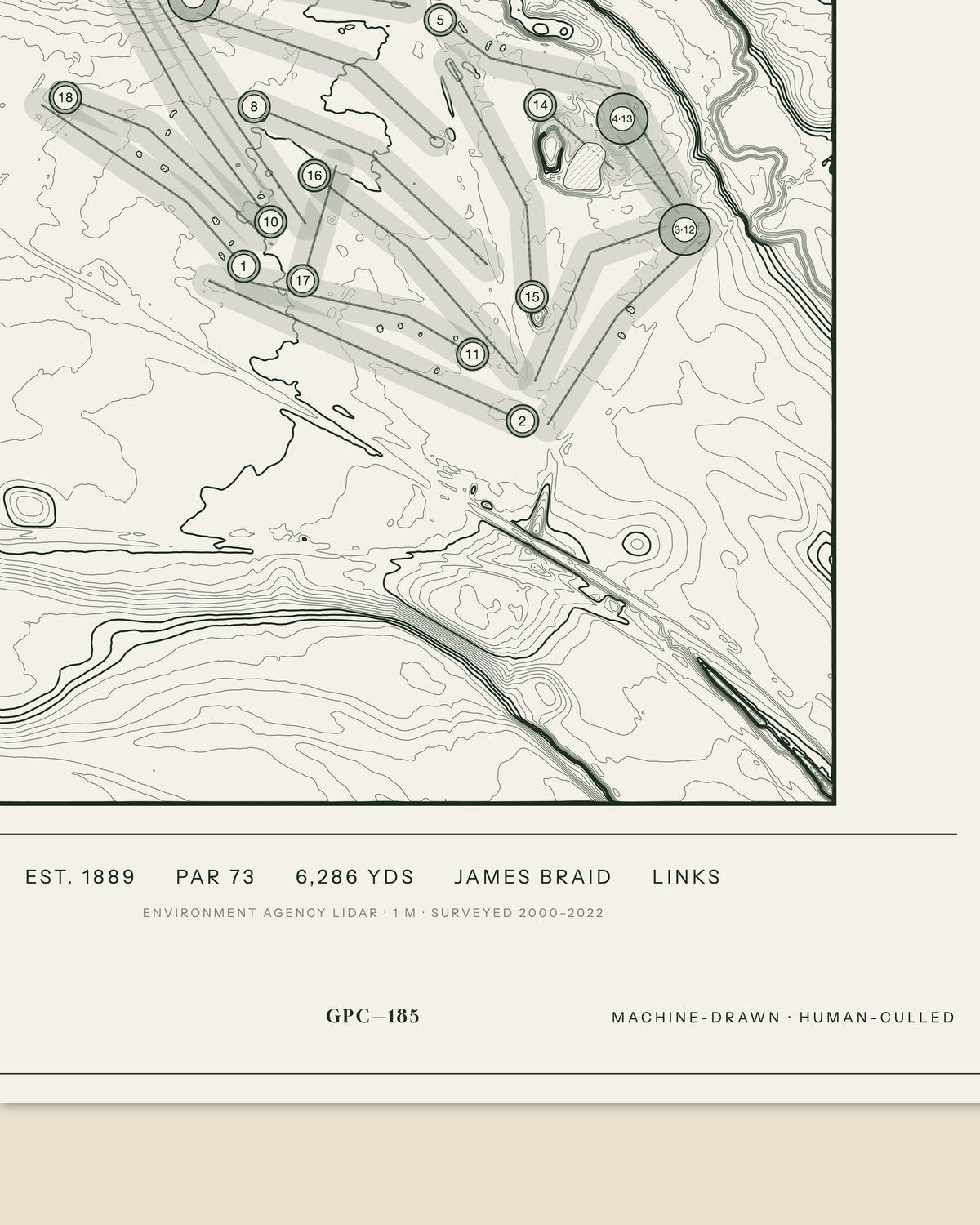 Ludlow, Shropshire print, data strip and edition mark