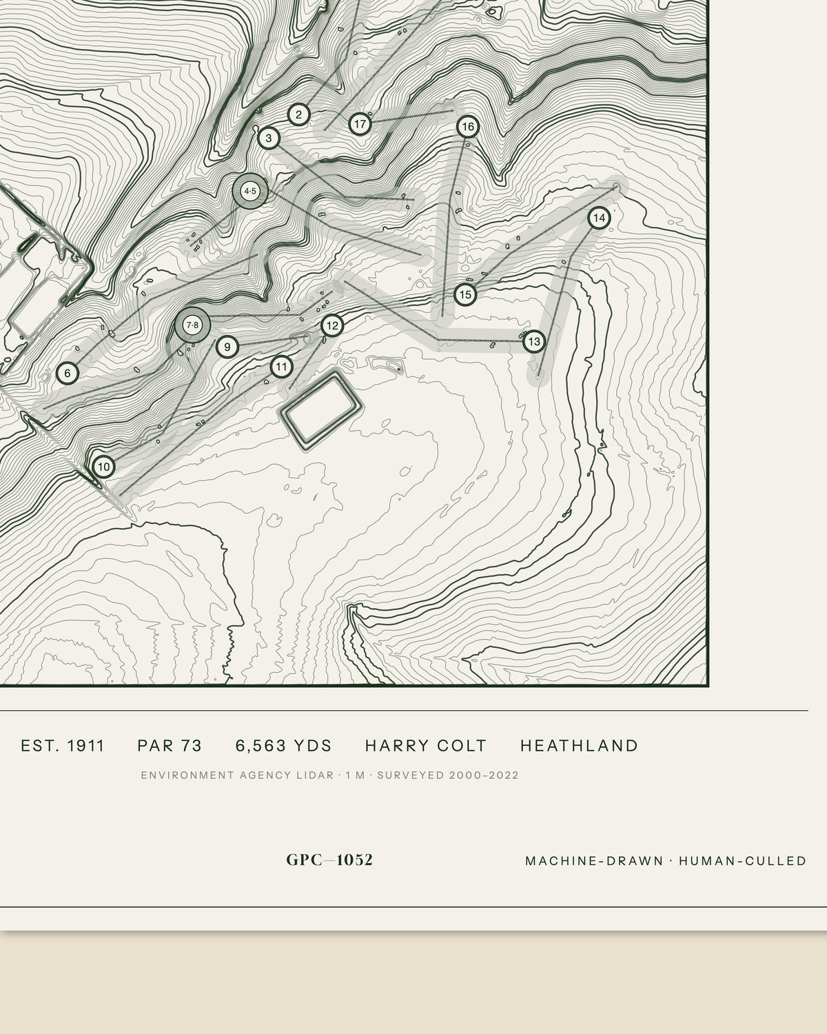 Luffenham Heath, Rutland print, data strip and edition mark