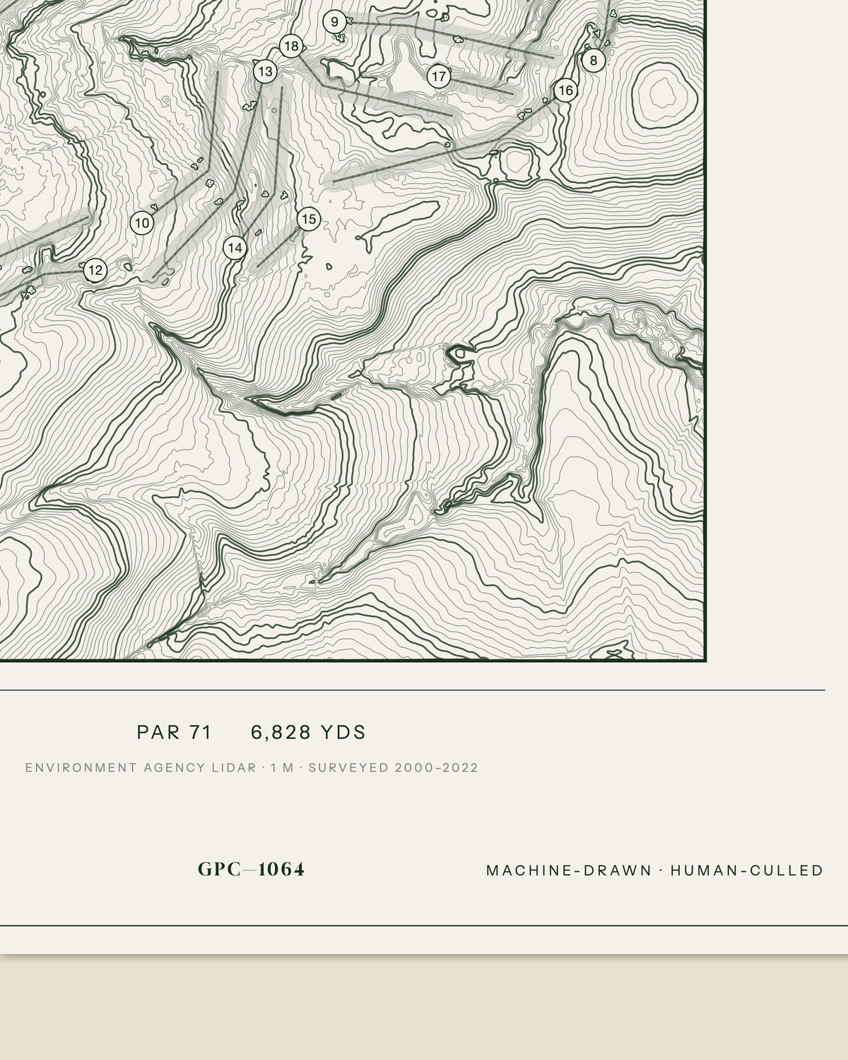 Macdonald Linden Hall Golf & Country Club, Northumberland print, data strip and edition mark