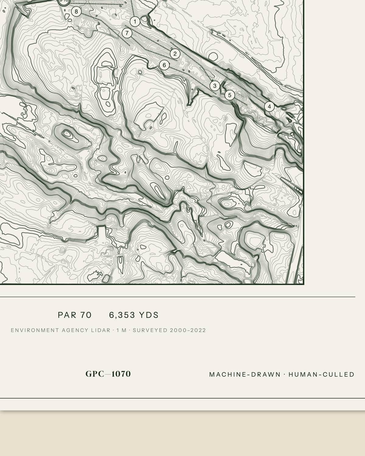 Malkins Bank, Cheshire print, data strip and edition mark