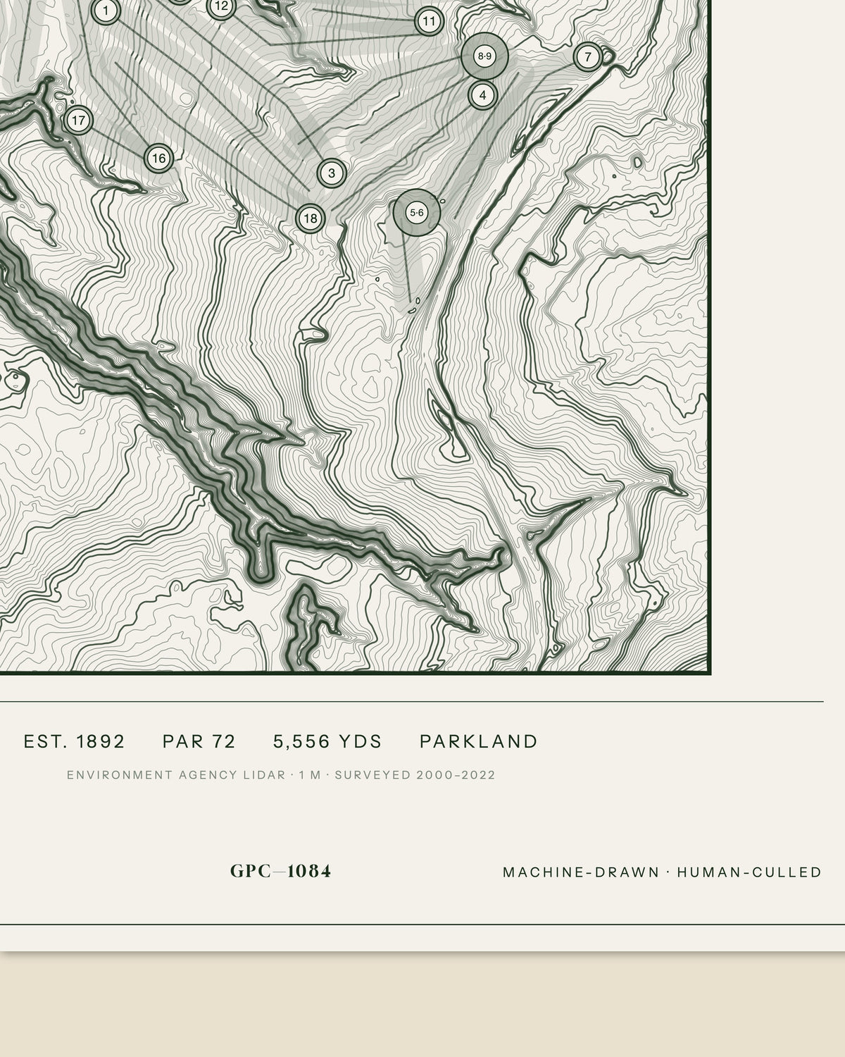 Marple, Cheshire print, data strip and edition mark