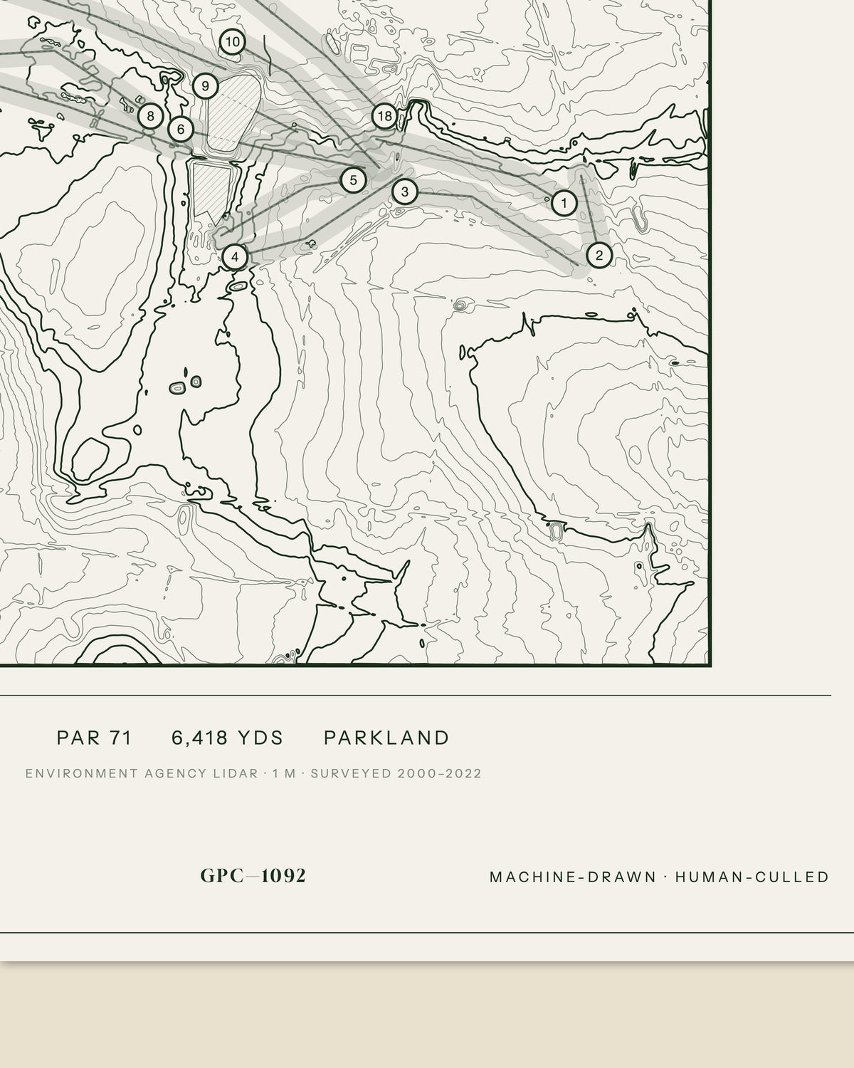 Maxstoke Park, Warwickshire print, data strip and edition mark