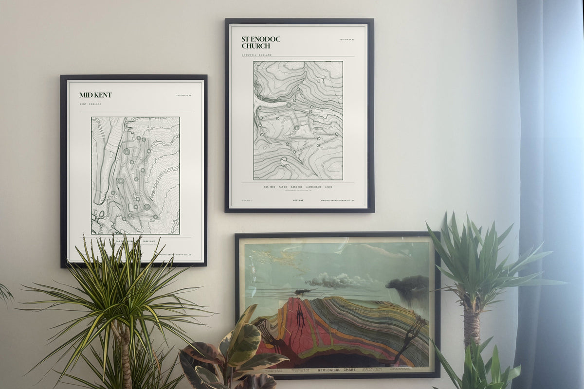 Mid Kent, Kent and  prints, framed, gallery wall