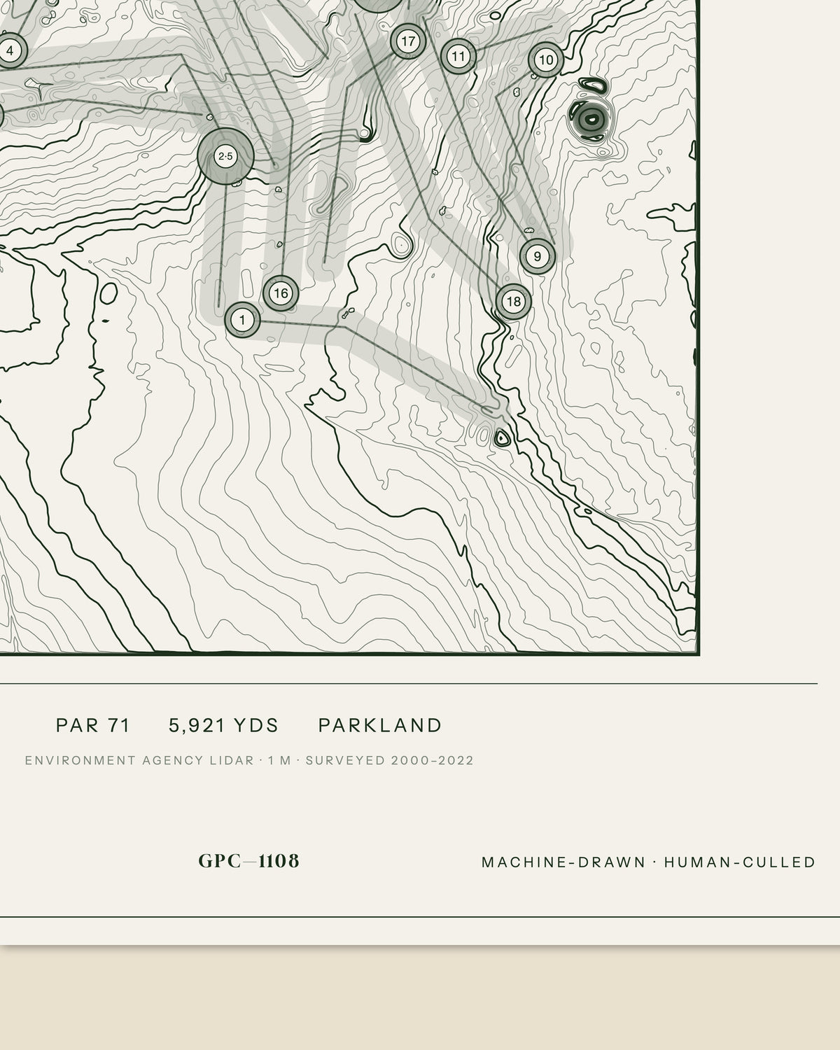 Middleton Hall, Norfolk print, data strip and edition mark