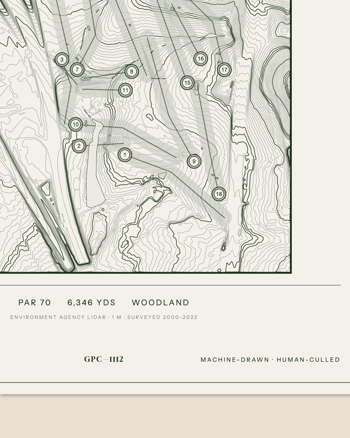 Mill Hill, Middlesex print, data strip and edition mark