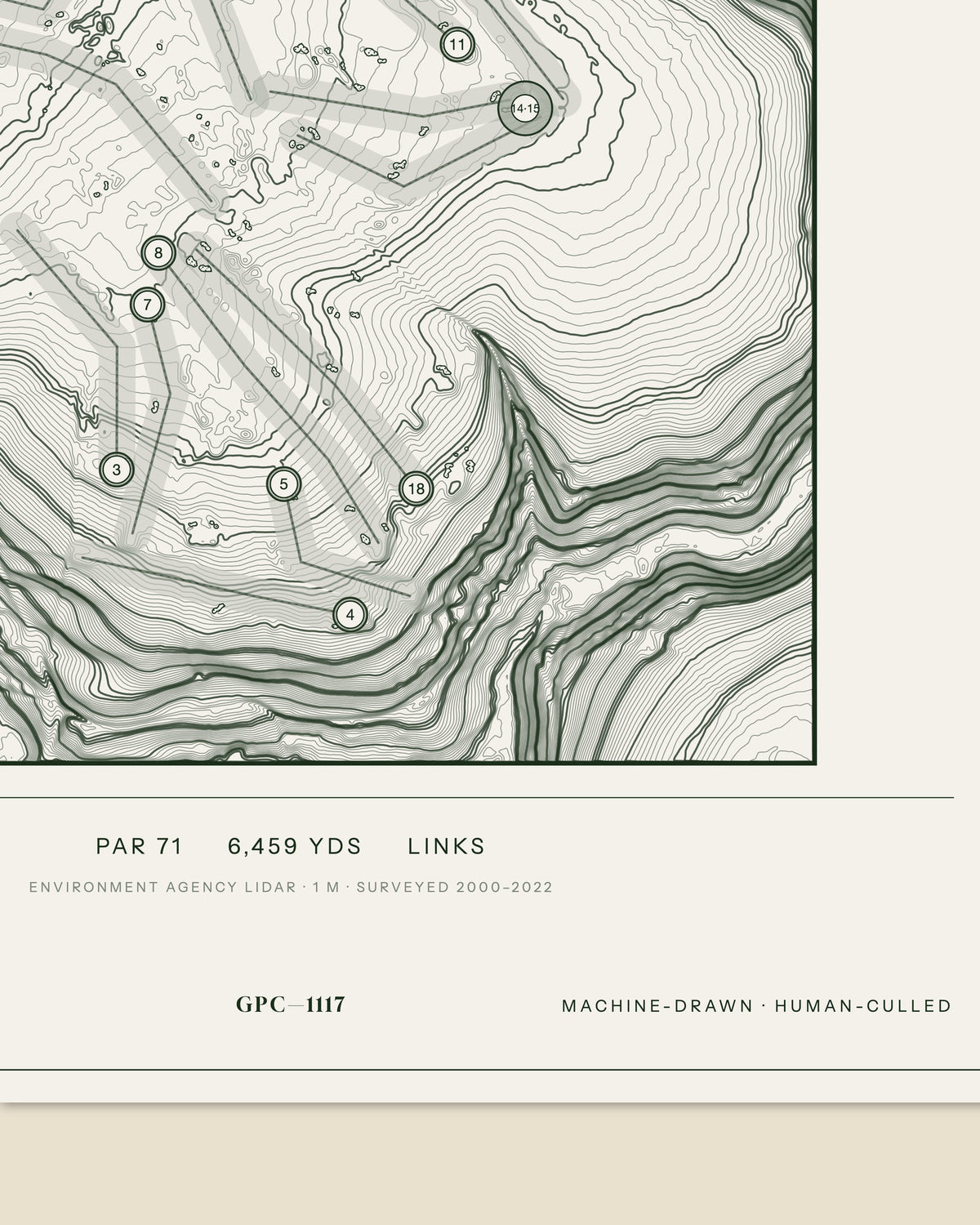 Minchinhampton, Gloucestershire print, data strip and edition mark