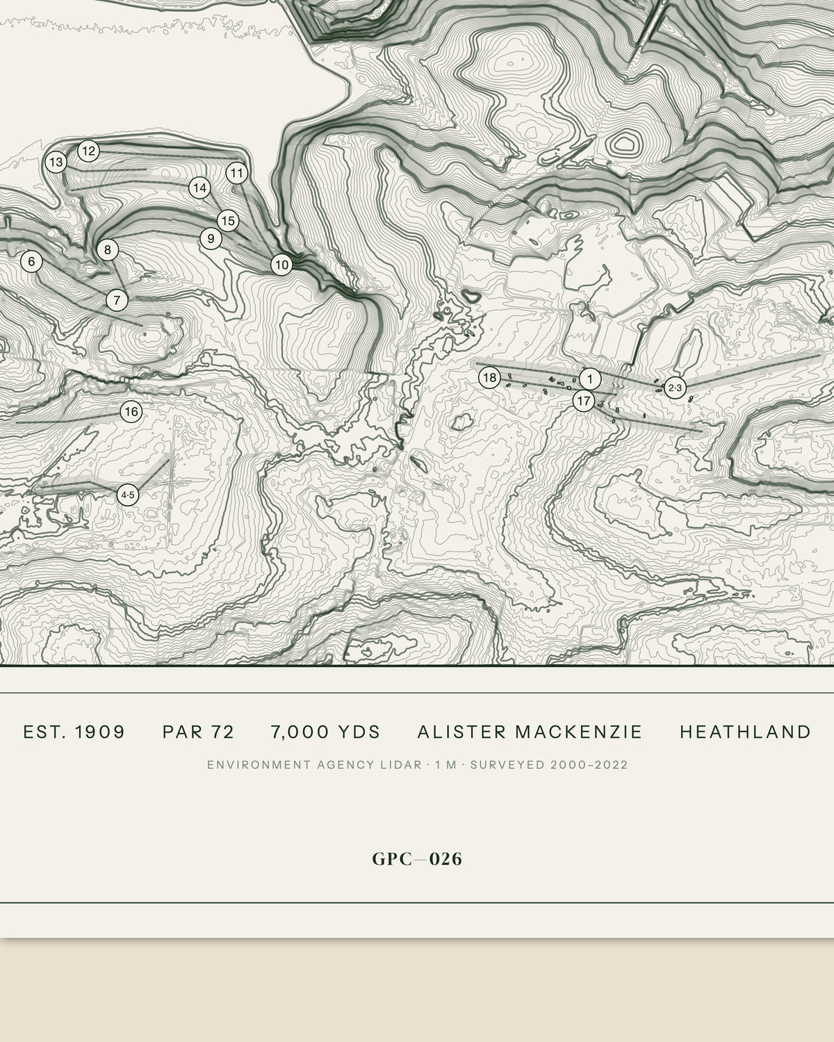 Moortown, Yorkshire print, data strip and edition mark