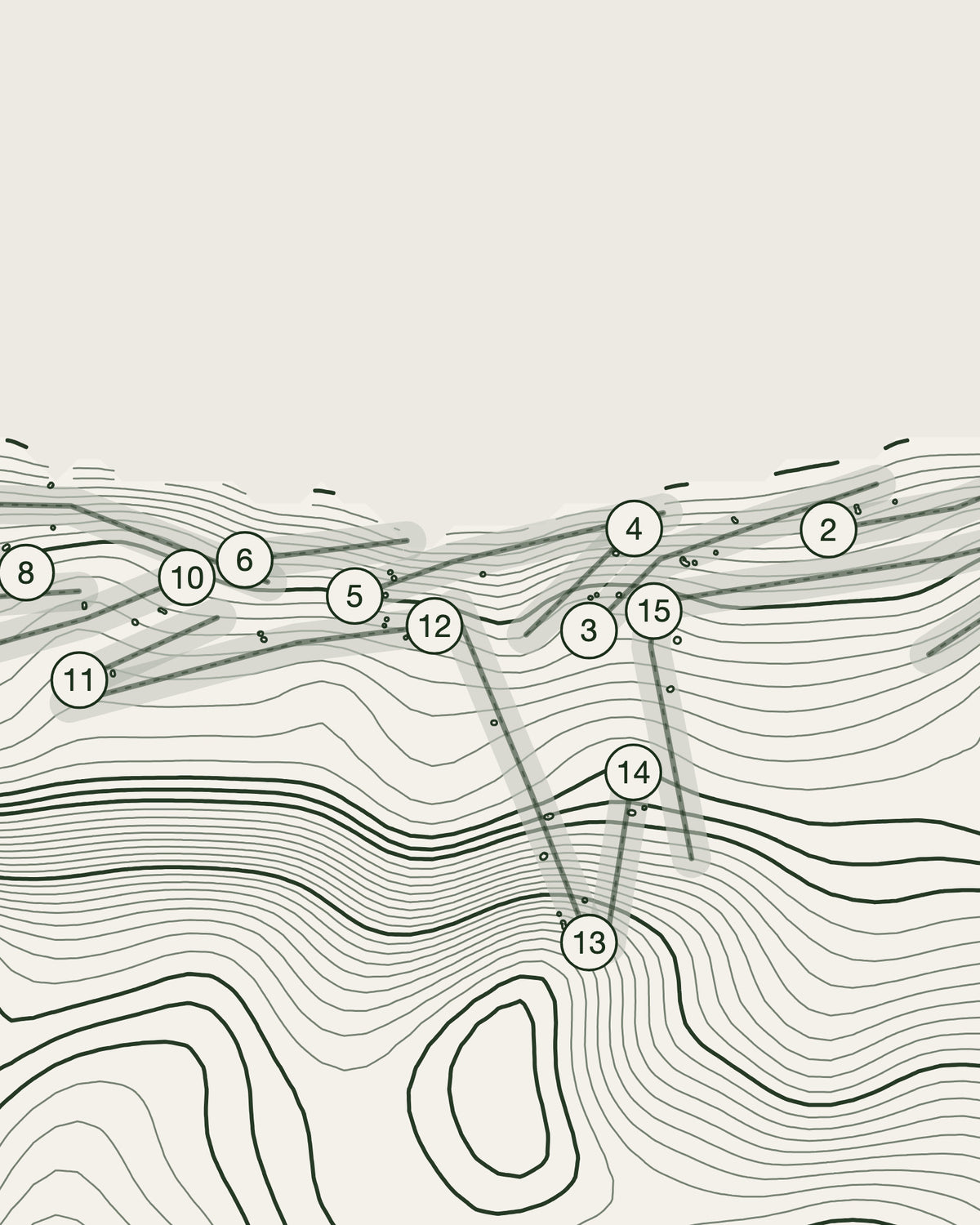 Nairn Championship, Nairnshire print, contour detail
