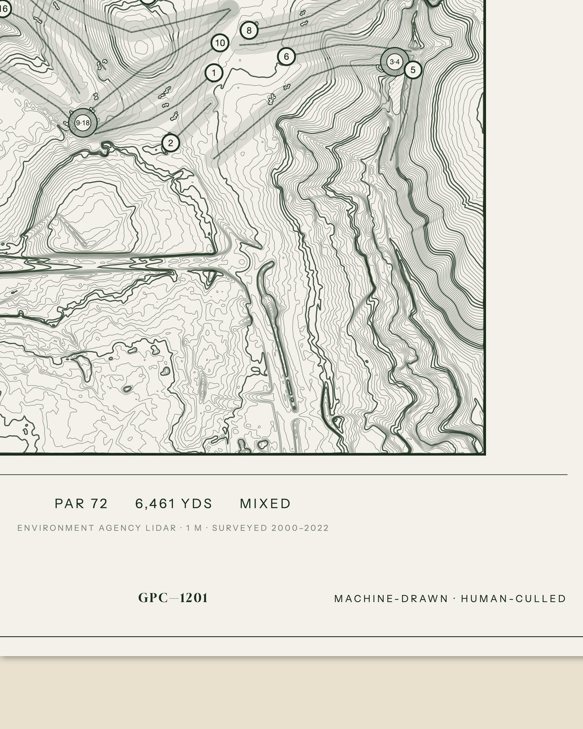 Overstone Park, Northamptonshire print, data strip and edition mark