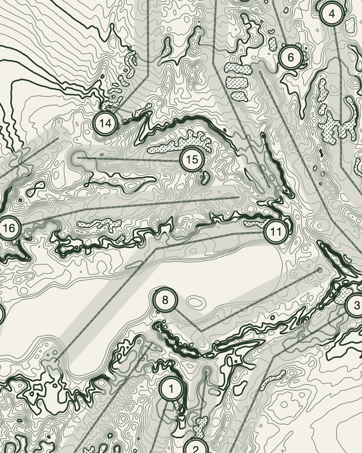 Oxfordshire, Oxfordshire print, contour detail