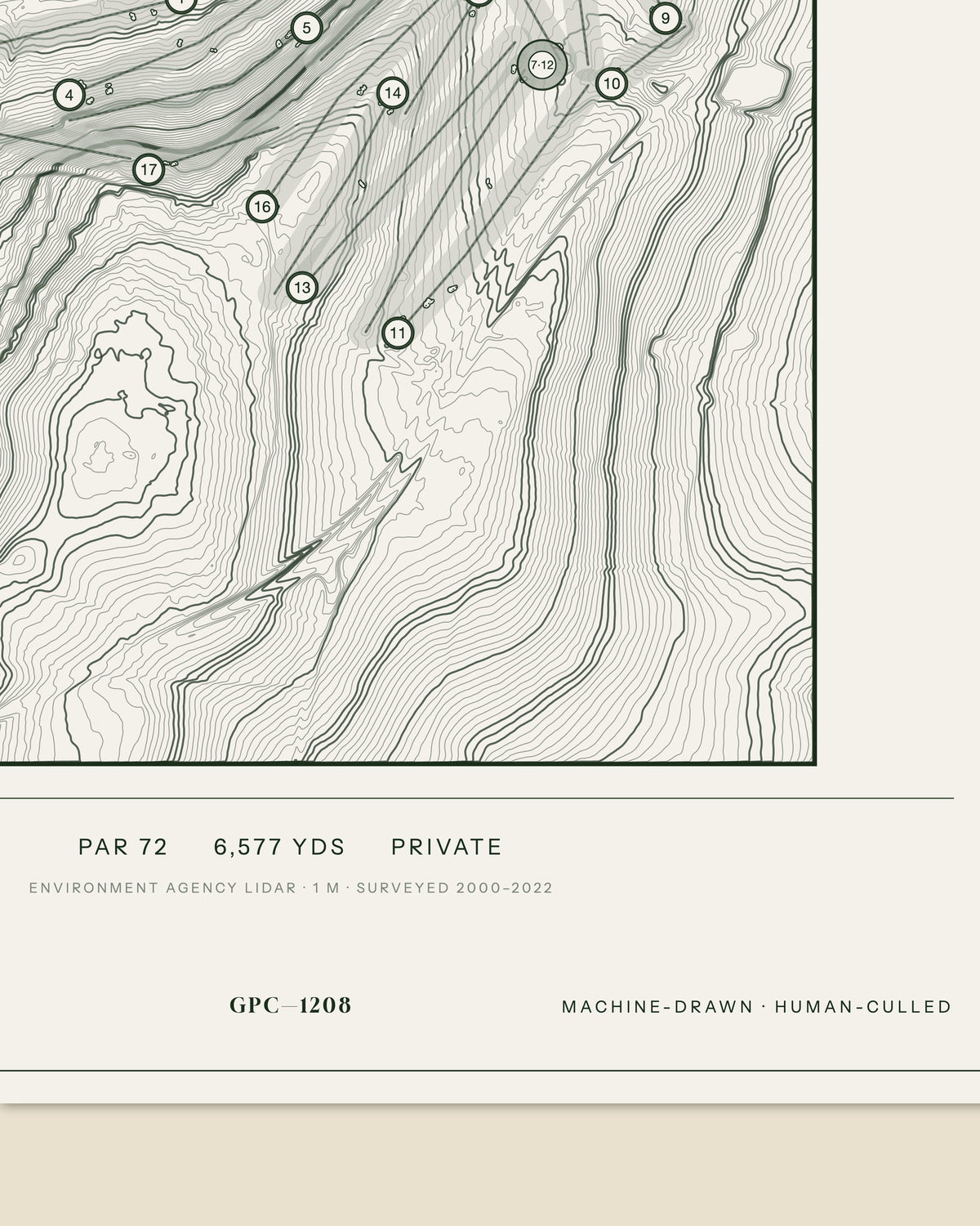 Pannal, Yorkshire print, data strip and edition mark