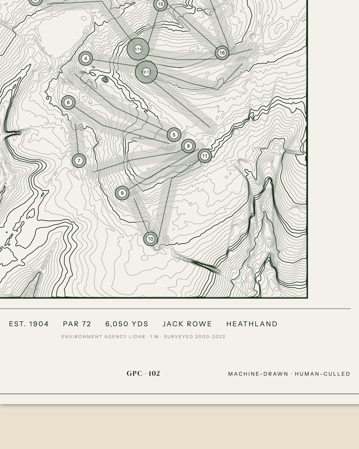 Piltdown, Sussex print, data strip and edition mark