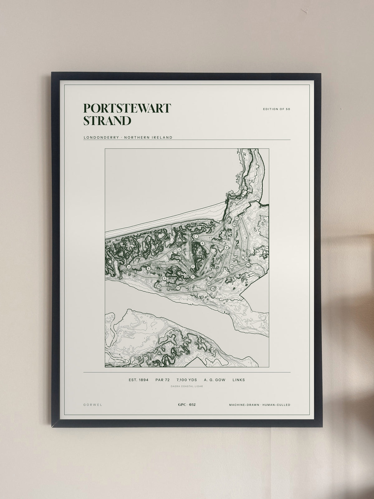 Portstewart Strand print, framed, on a wall