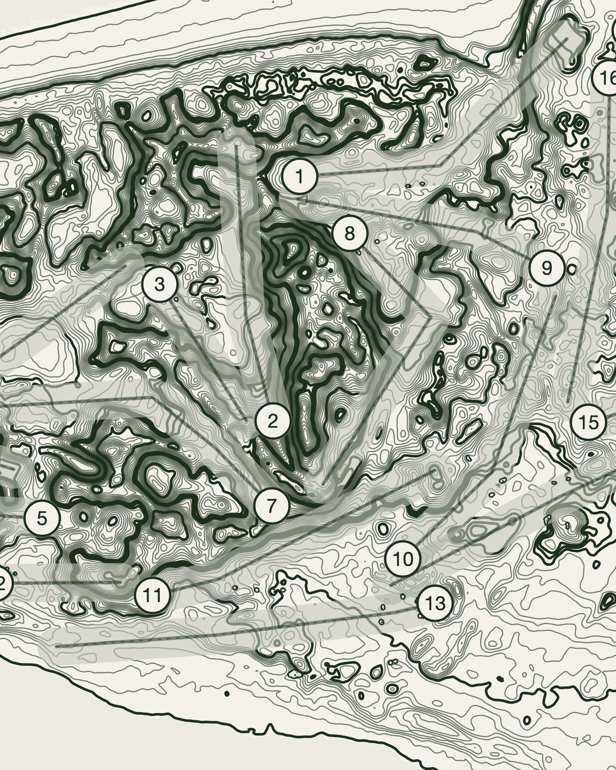 Portstewart Strand print, contour detail