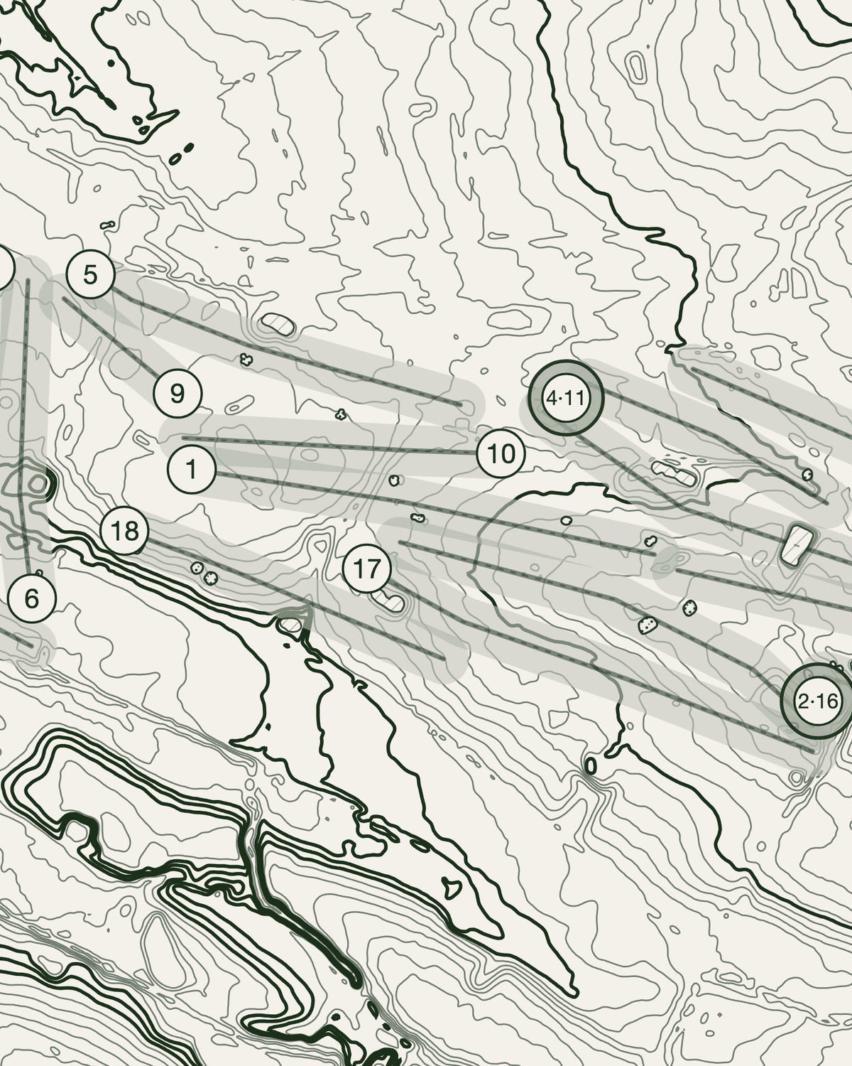 Pryors Hayes, Cheshire print, contour detail