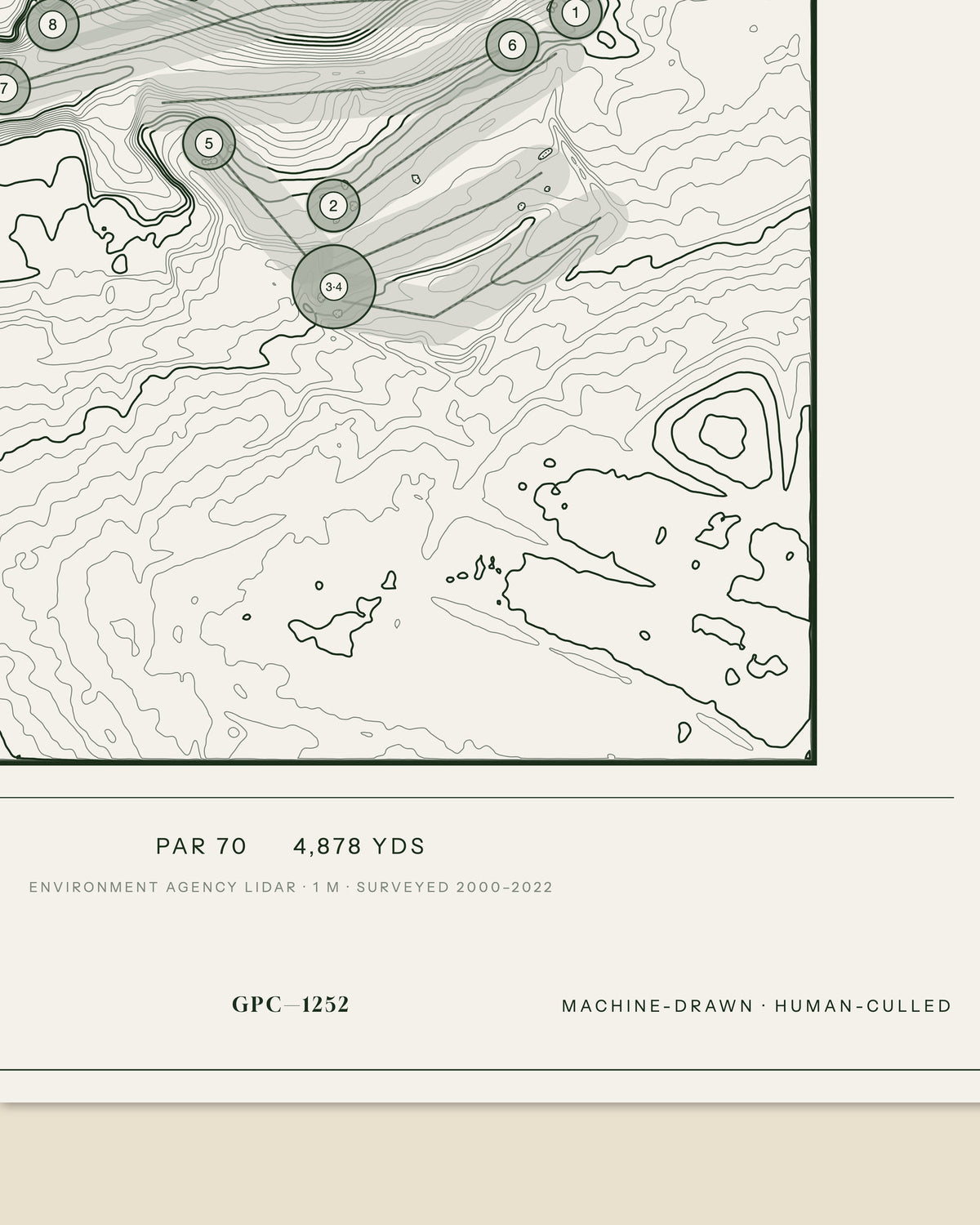 Queens Park, Cheshire print, data strip and edition mark