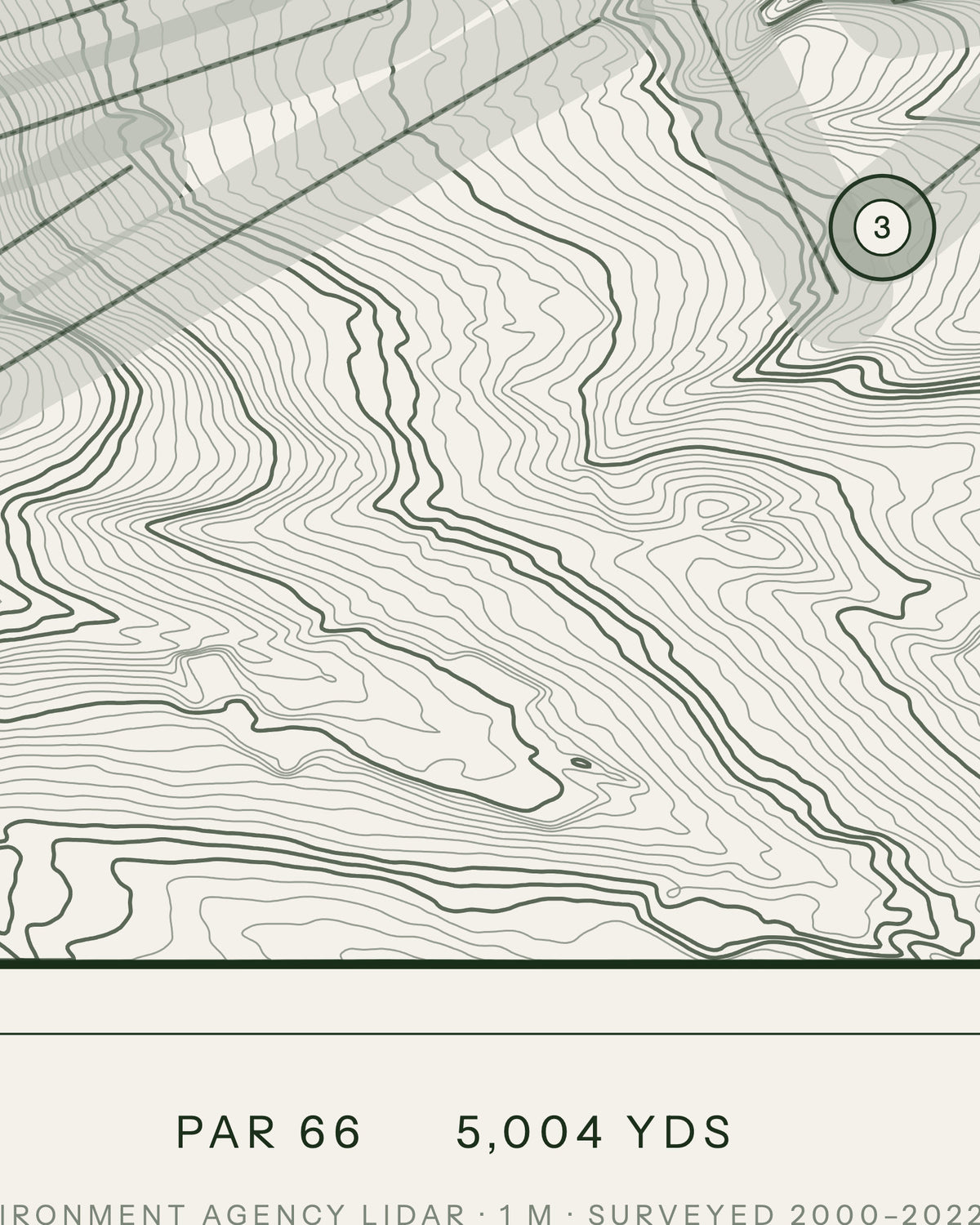 Queensbury, Yorkshire print, contour detail