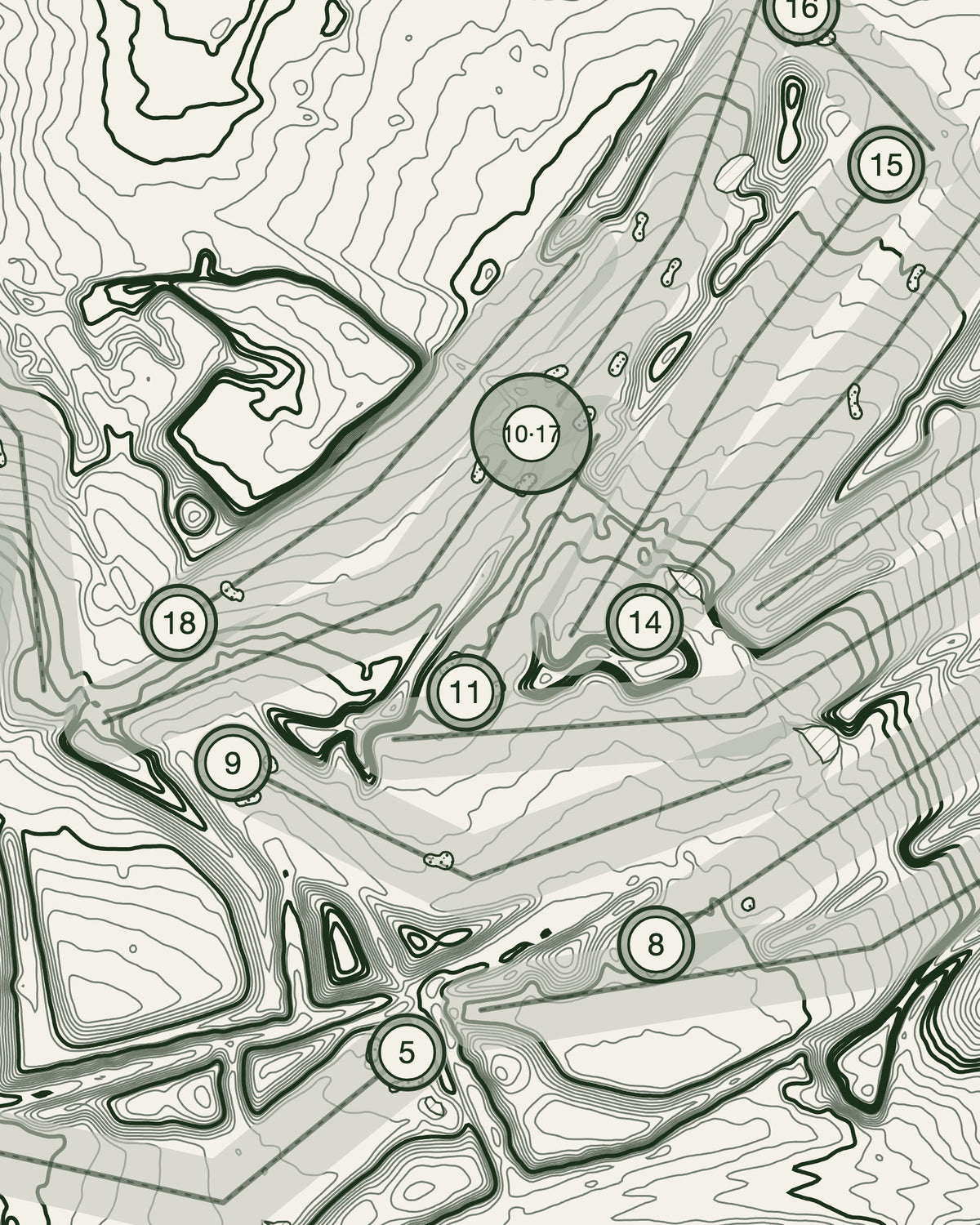Risebridge, Essex print, contour detail