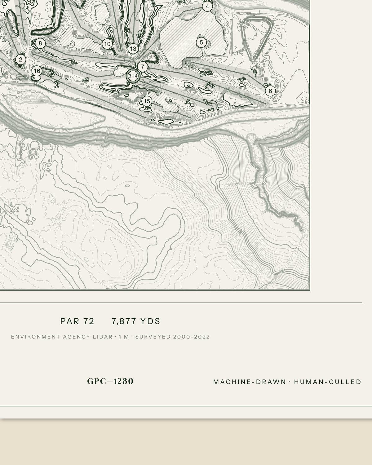 Rockliffe Hall, Durham print, data strip and edition mark
