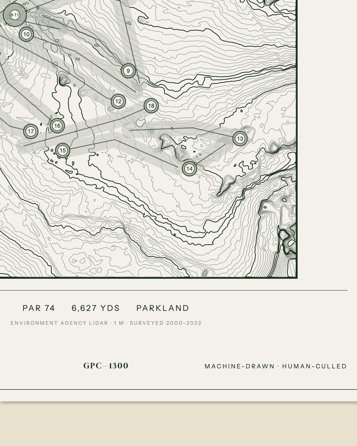 Rowlands Castle, Hampshire print, data strip and edition mark